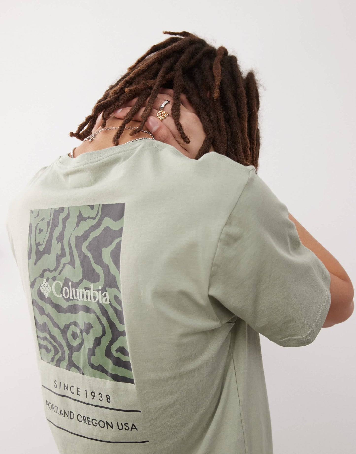 Columbia Barton Springs graphic t-shirt in green - ASOS Sample Sale EU Store