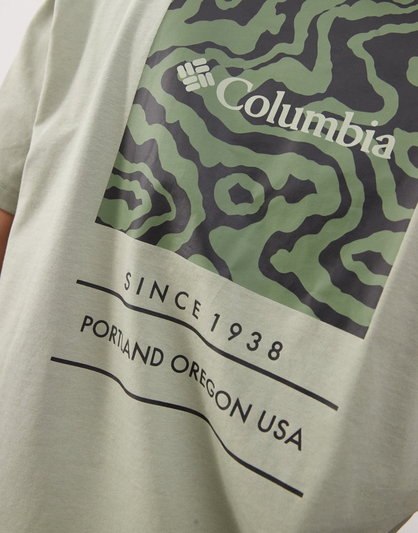 Columbia Barton Springs graphic t-shirt in green - ASOS Sample Sale EU Store