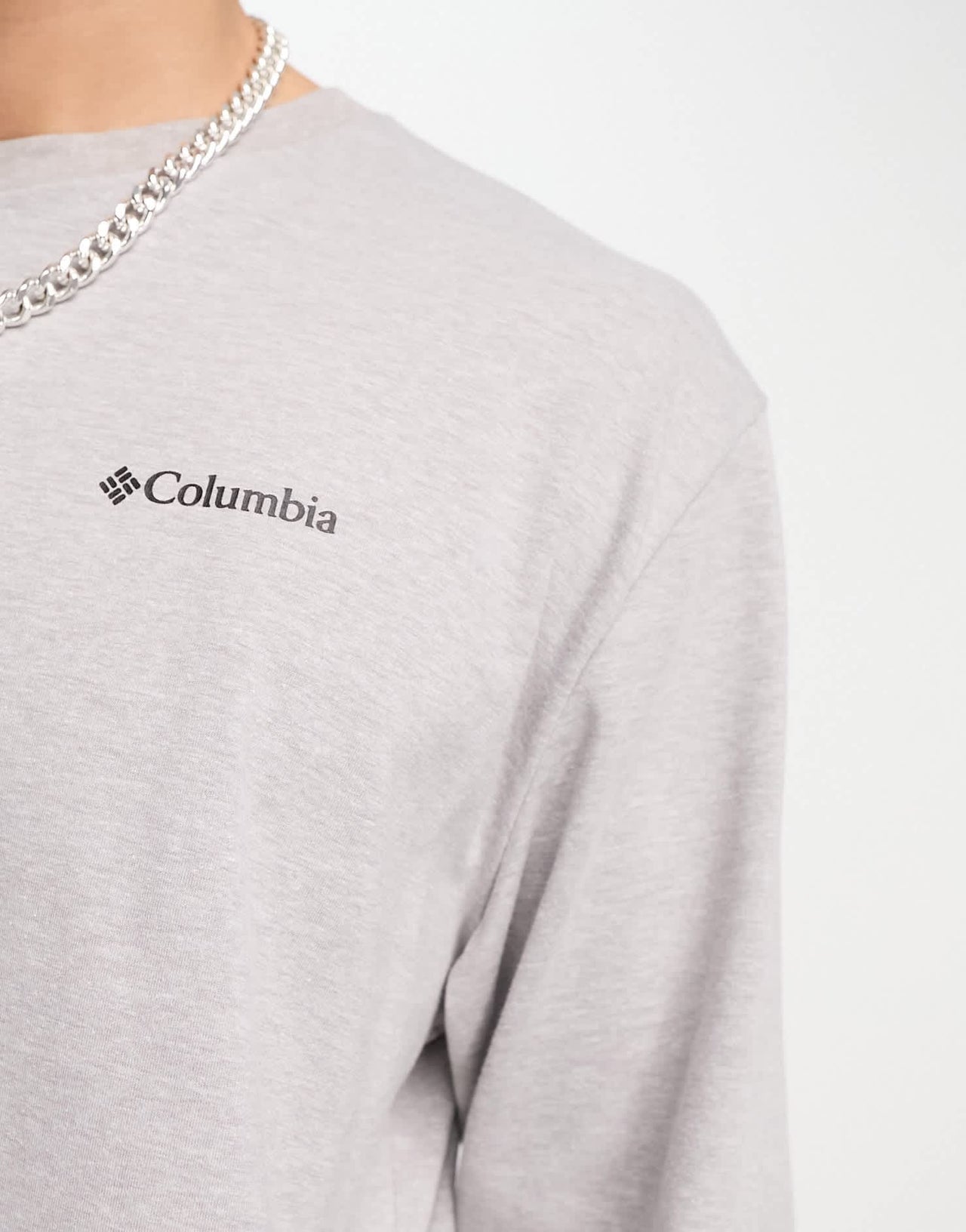 Columbia Barton Springs long sleeve t-shirt in grey Exclusive at ASOS - ASOS Sample Sale EU Store