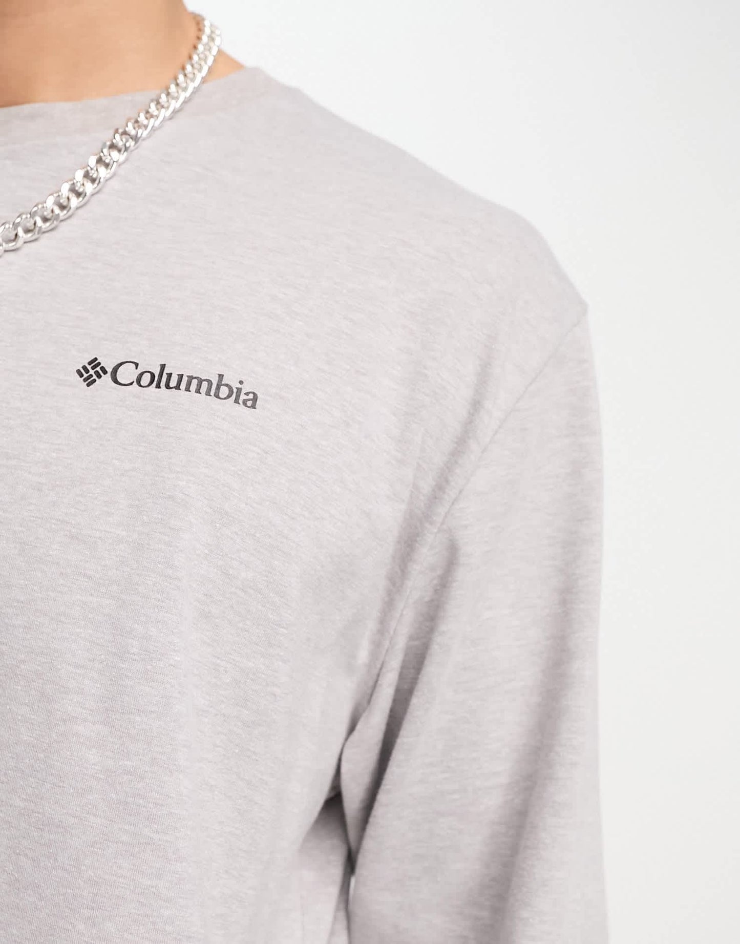 Columbia Barton Springs long sleeve t-shirt in grey Exclusive at ASOS - ASOS Sample Sale EU Store