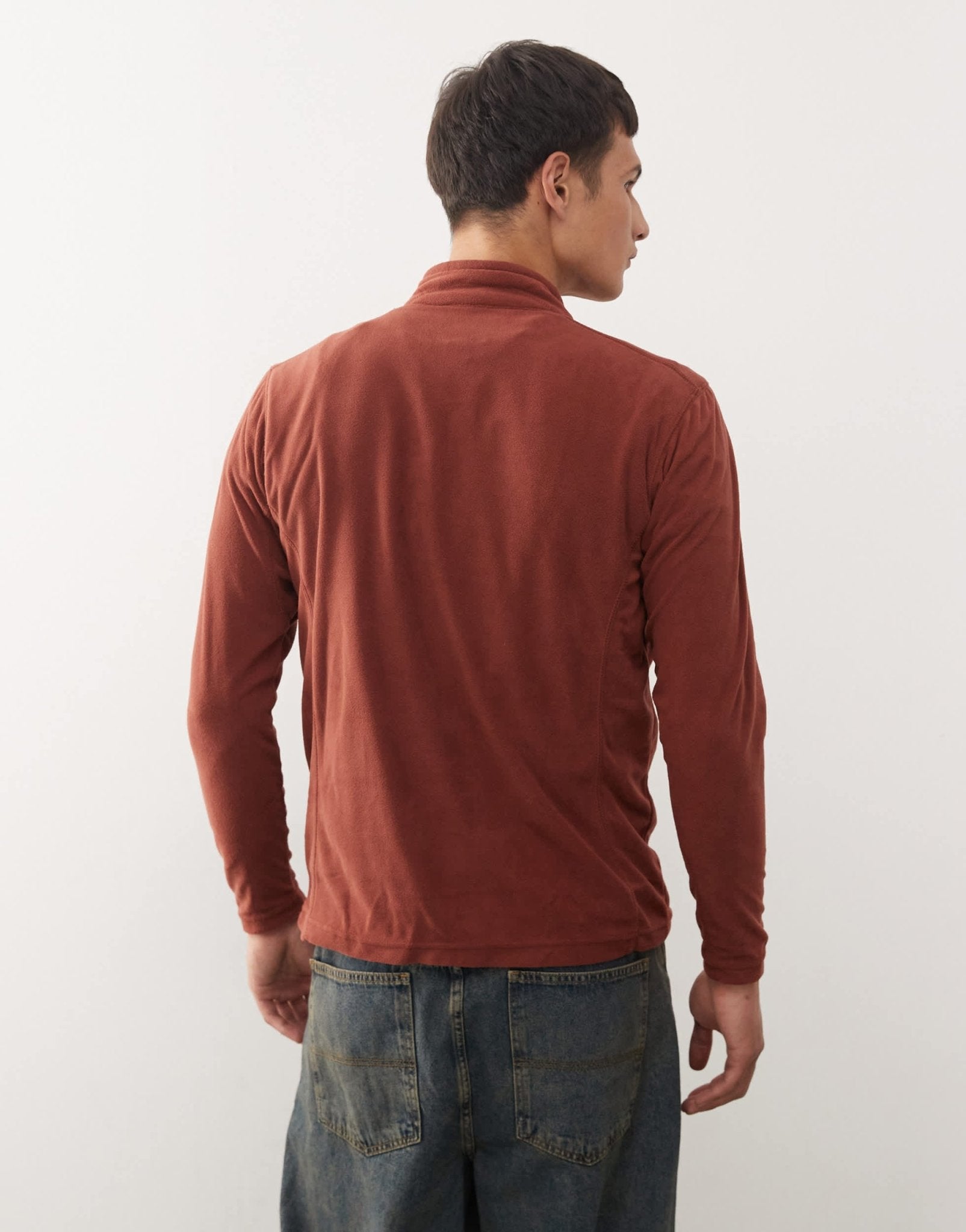 Columbia Klamath Range II half zip fleece in burgundy - ASOS Sample Sale EU Store