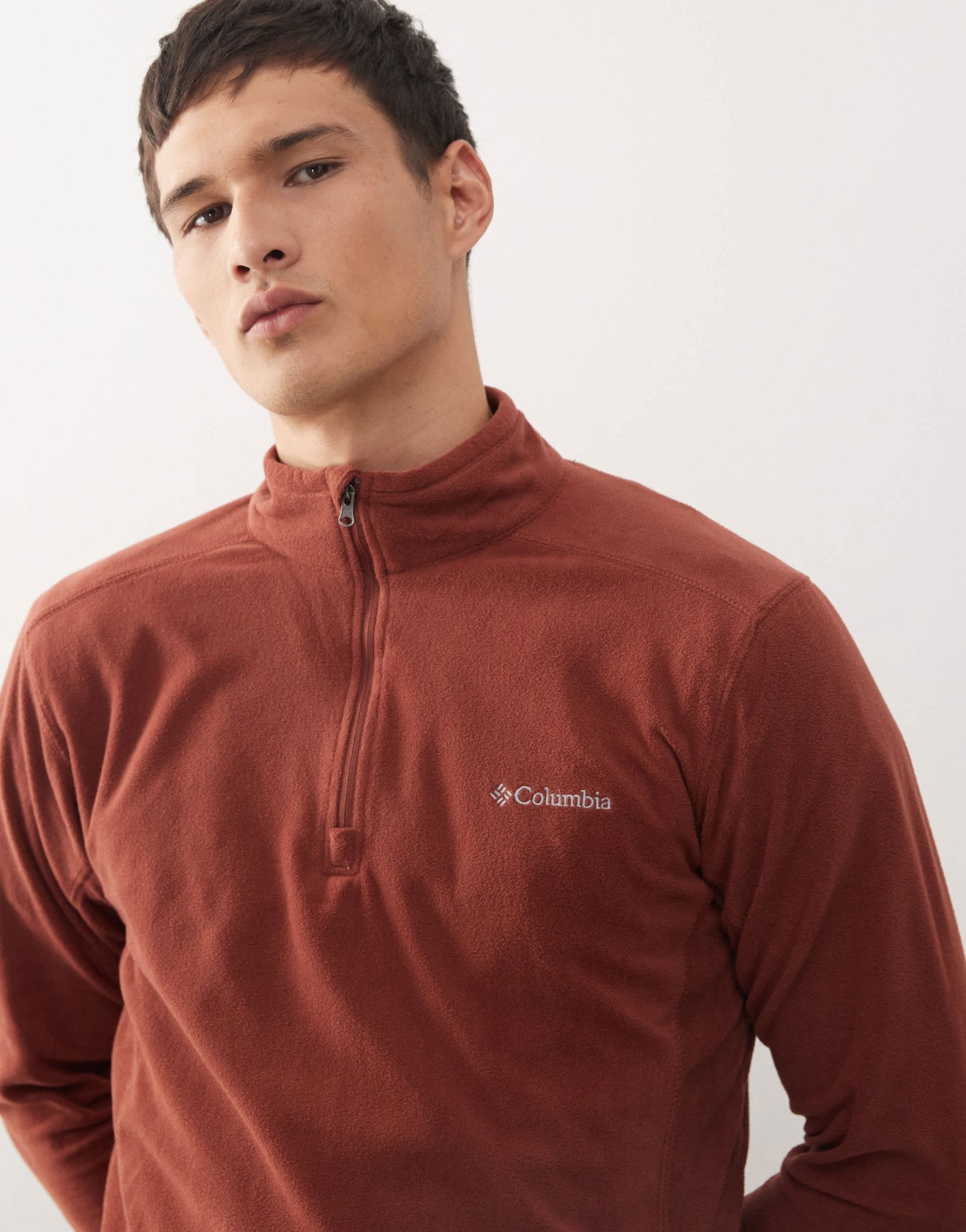 Columbia Klamath Range II half zip fleece in burgundy - ASOS Sample Sale EU Store
