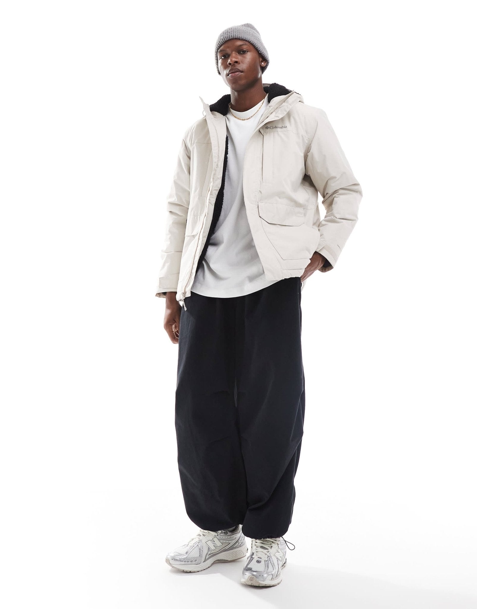 Columbia Landroamer sherpa lined jacket in STONE - ASOS Sample Sale EU Store