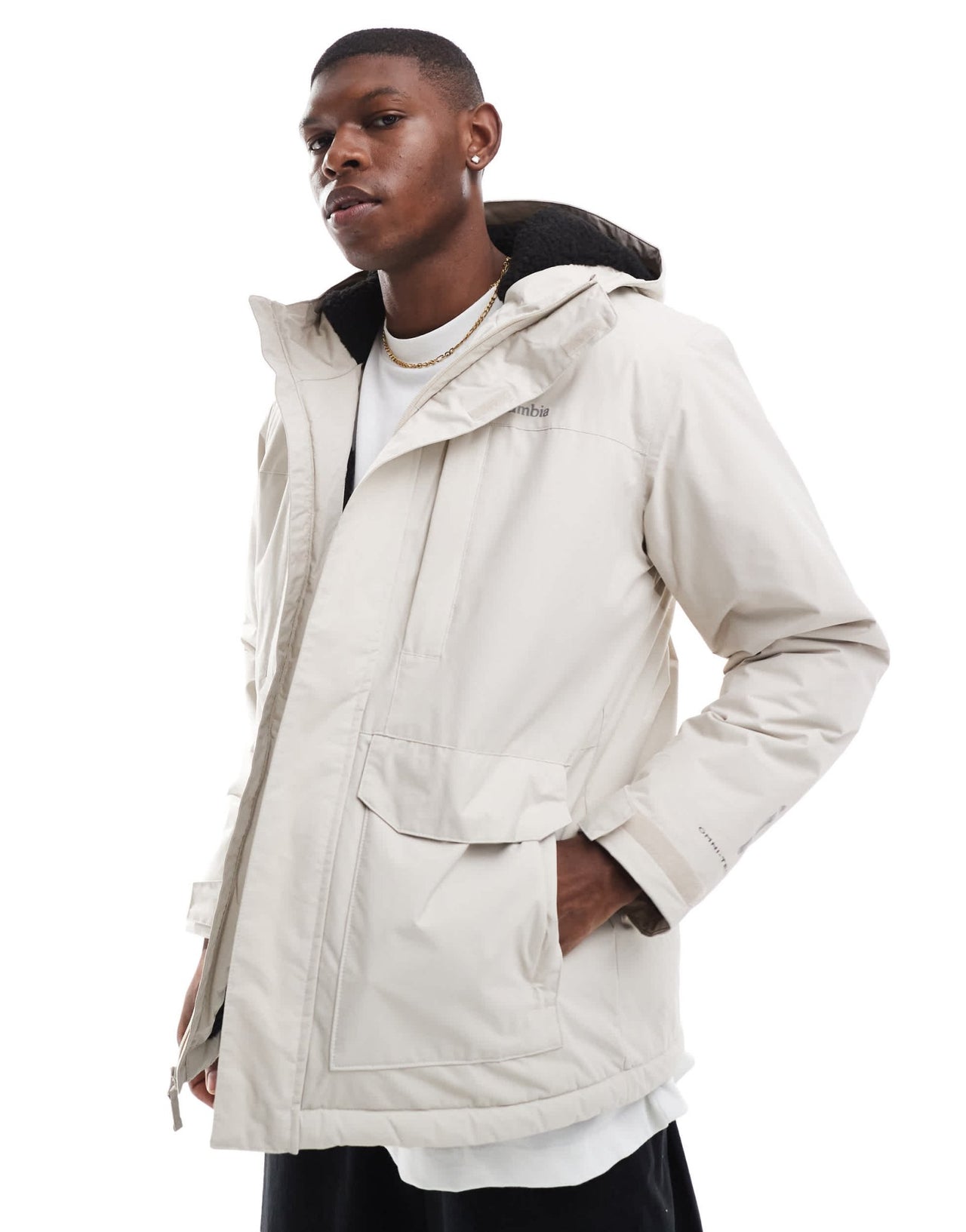 Columbia Landroamer sherpa lined jacket in STONE - ASOS Sample Sale EU Store