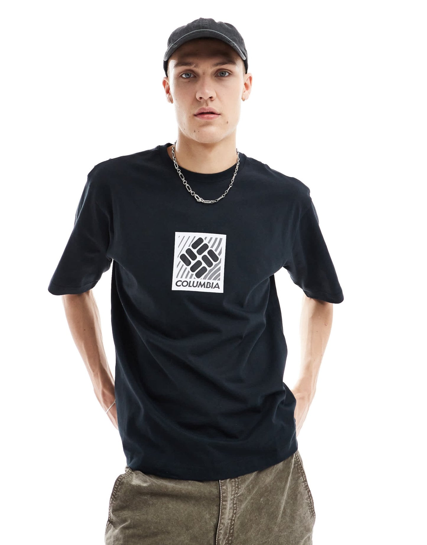Columbia Reventure box logo t-shirt in black - ASOS Sample Sale EU Store