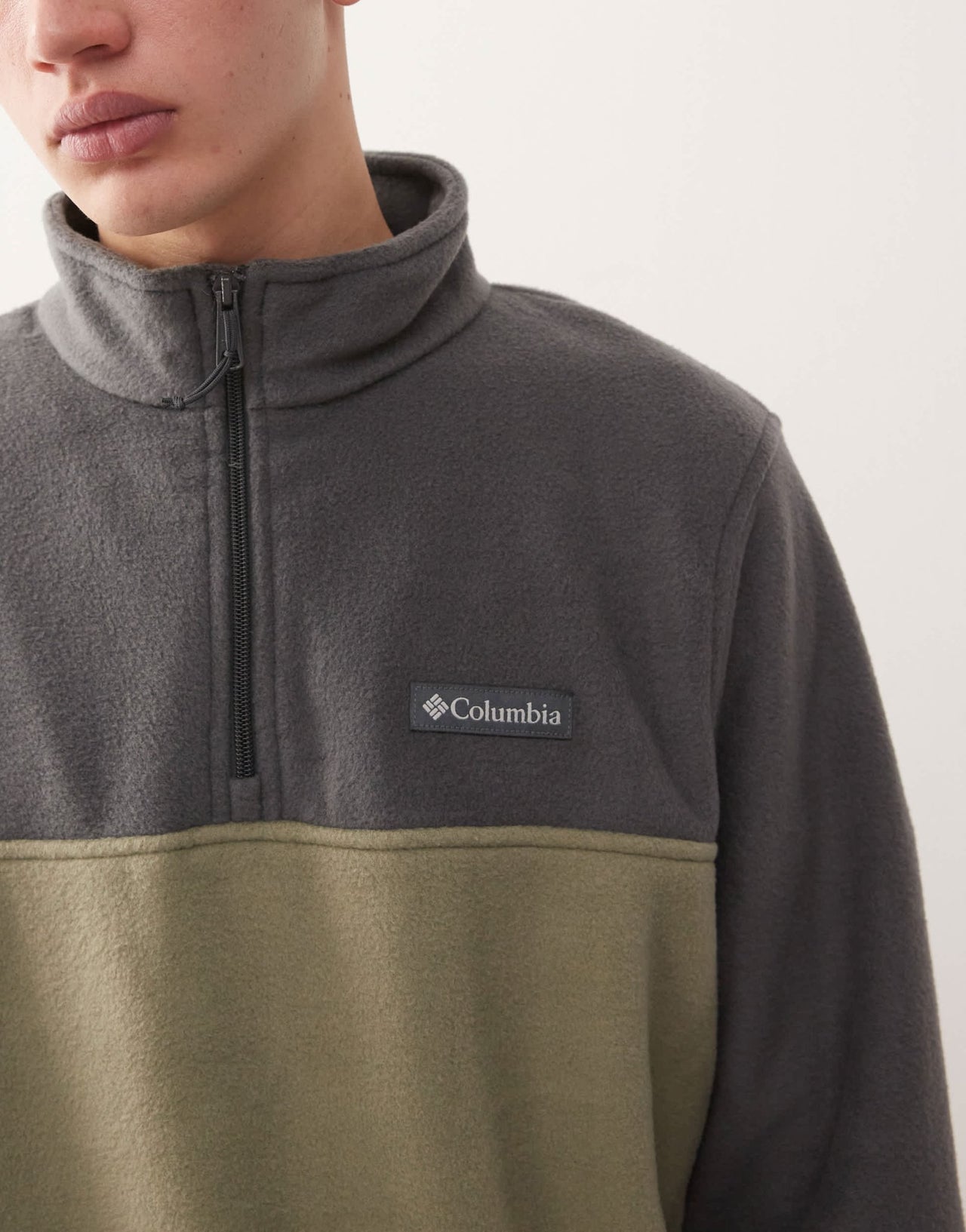 Columbia Steens Mountain half zip fleece in Grey/Khaki - ASOS Sample Sale EU Store