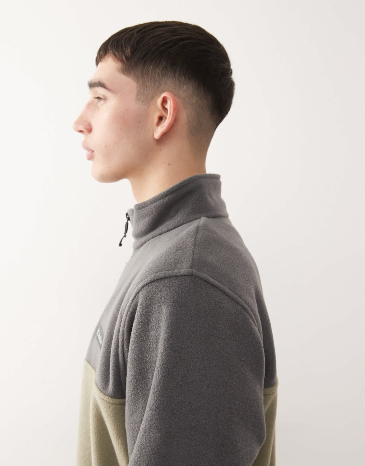 Columbia Steens Mountain half zip fleece in Grey/Khaki - ASOS Sample Sale EU Store