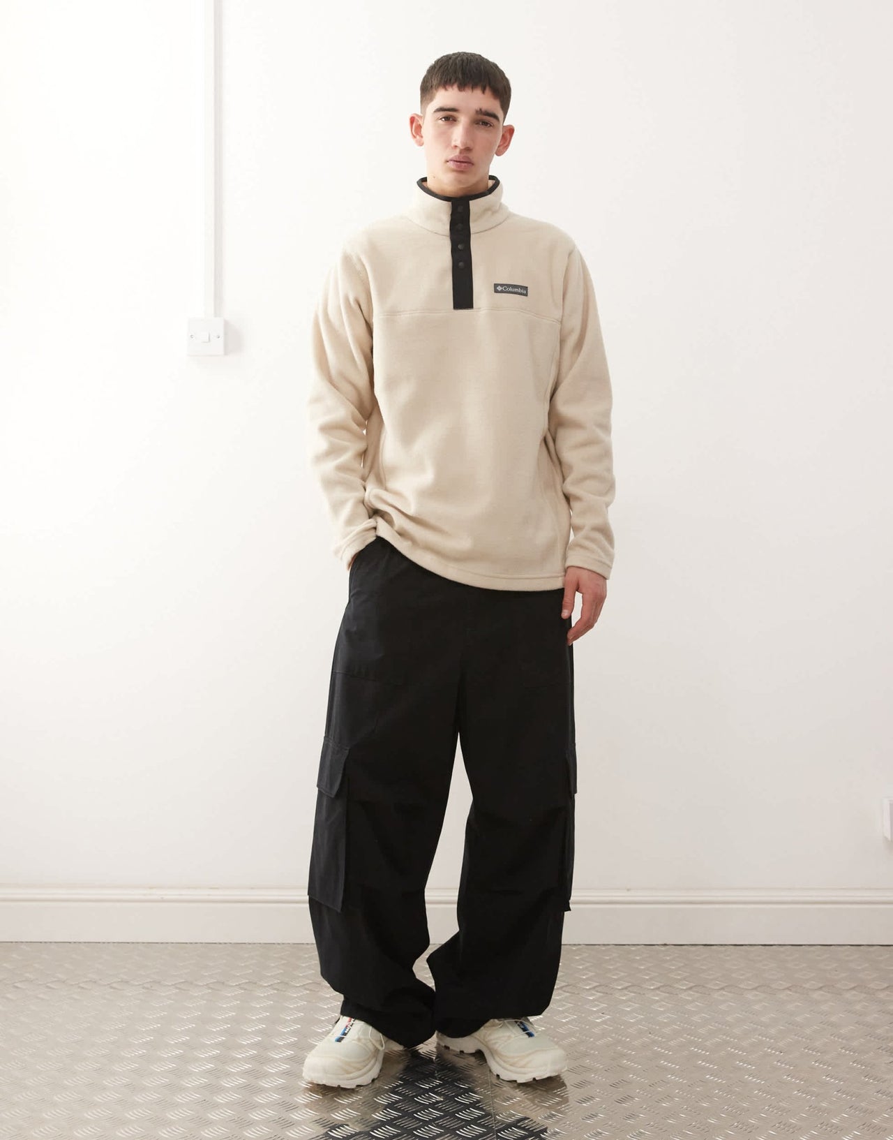 Columbia Steens Mountain II half snap fleece in cream - ASOS Sample Sale EU Store