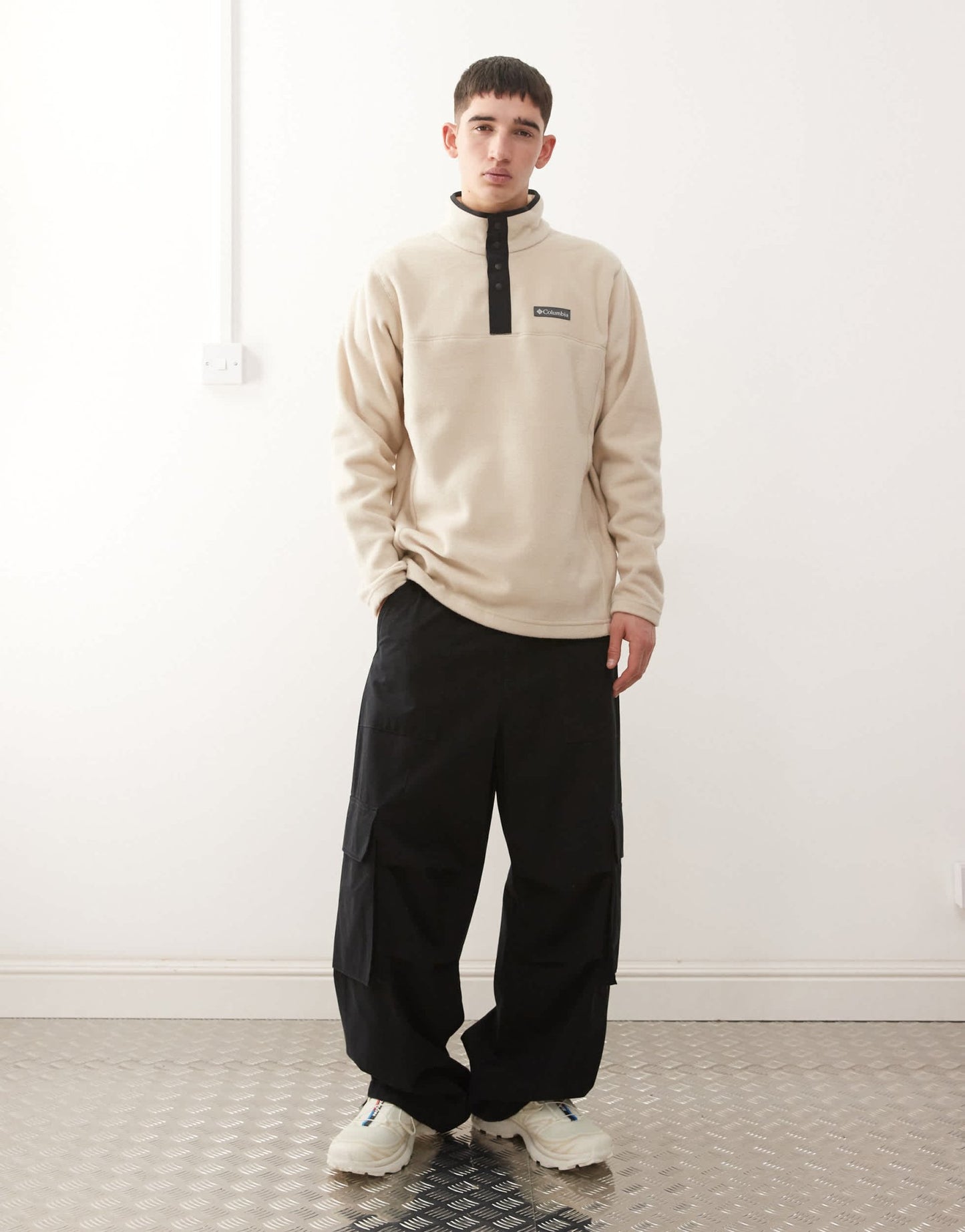 Columbia Steens Mountain II half snap fleece in cream - ASOS Sample Sale EU Store