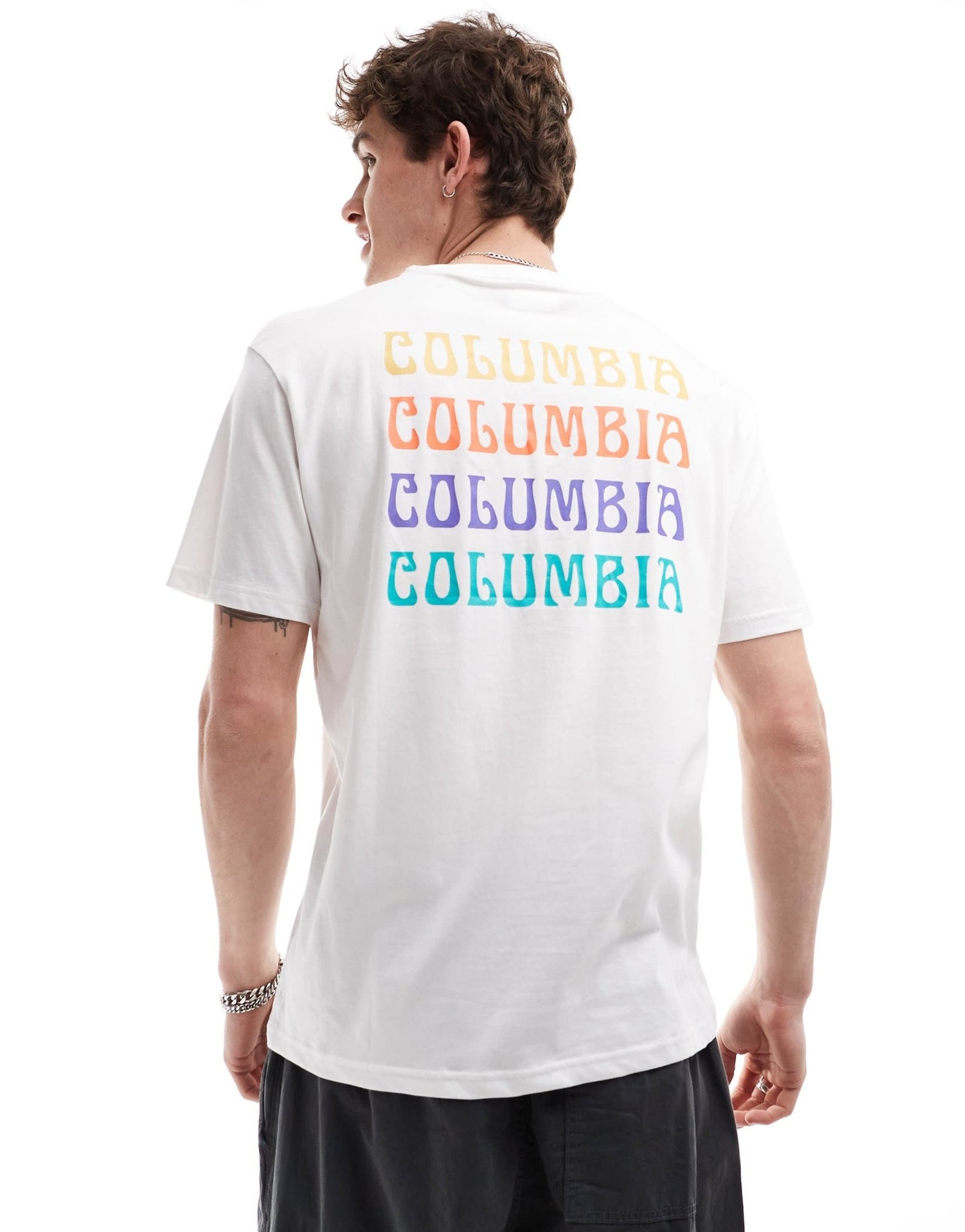Columbia Unionville back print t-shirt in white Exclusive at ASOS - ASOS Sample Sale EU Store
