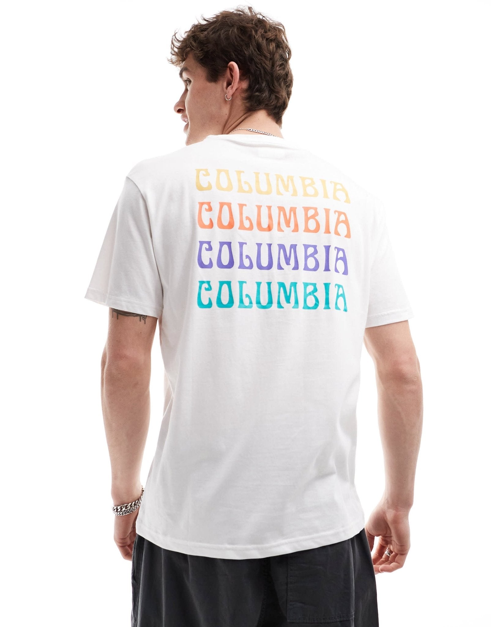 Columbia Unionville back print t-shirt in white Exclusive at ASOS - ASOS Sample Sale EU Store