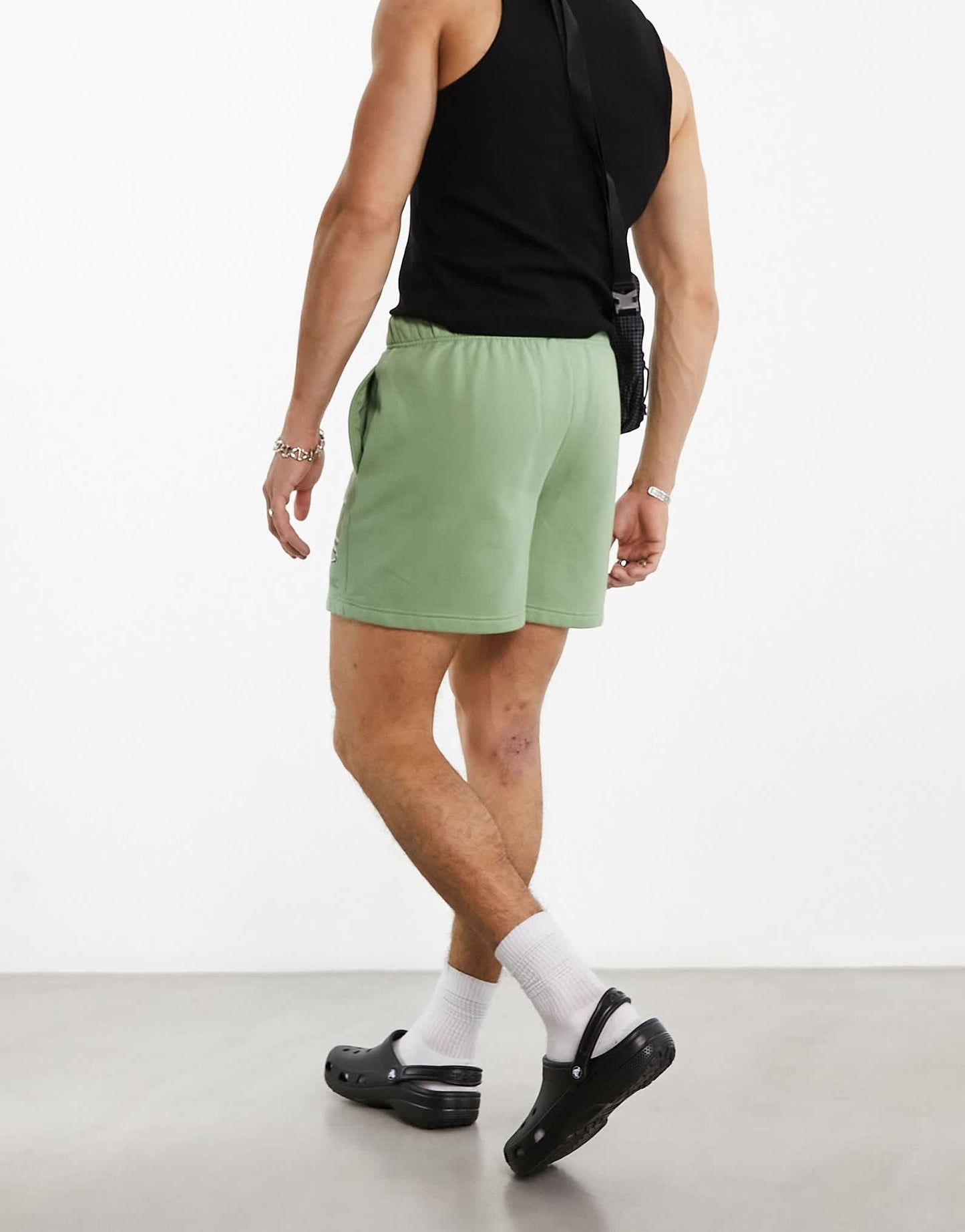 Coney Island Picnic co - ord jersey shorts in green with lost mind print - ASOS Sample Sale EU Store