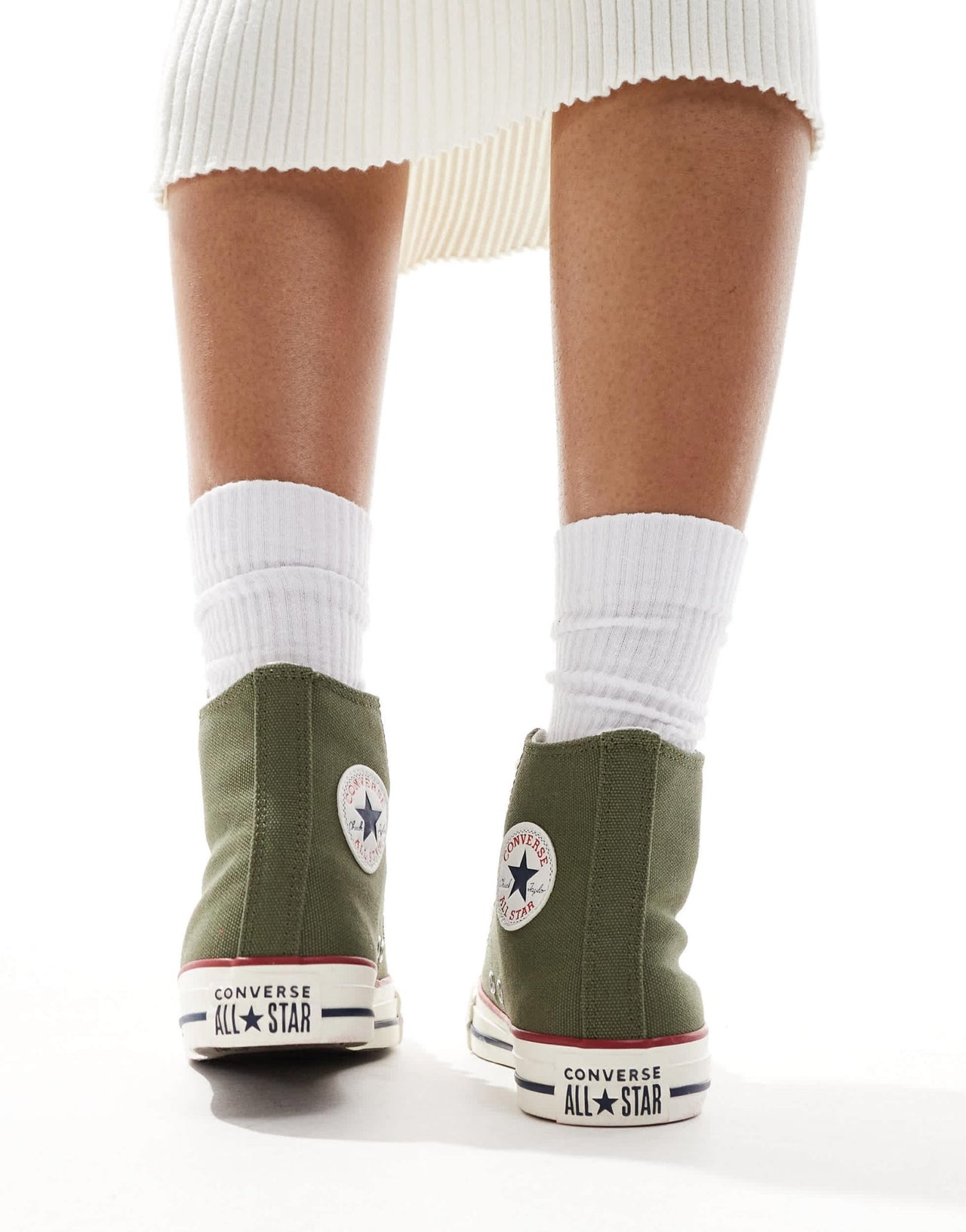 Converse Chuck Taylor All star Hi trainers with chunky laces in green - ASOS Sample Sale EU Store
