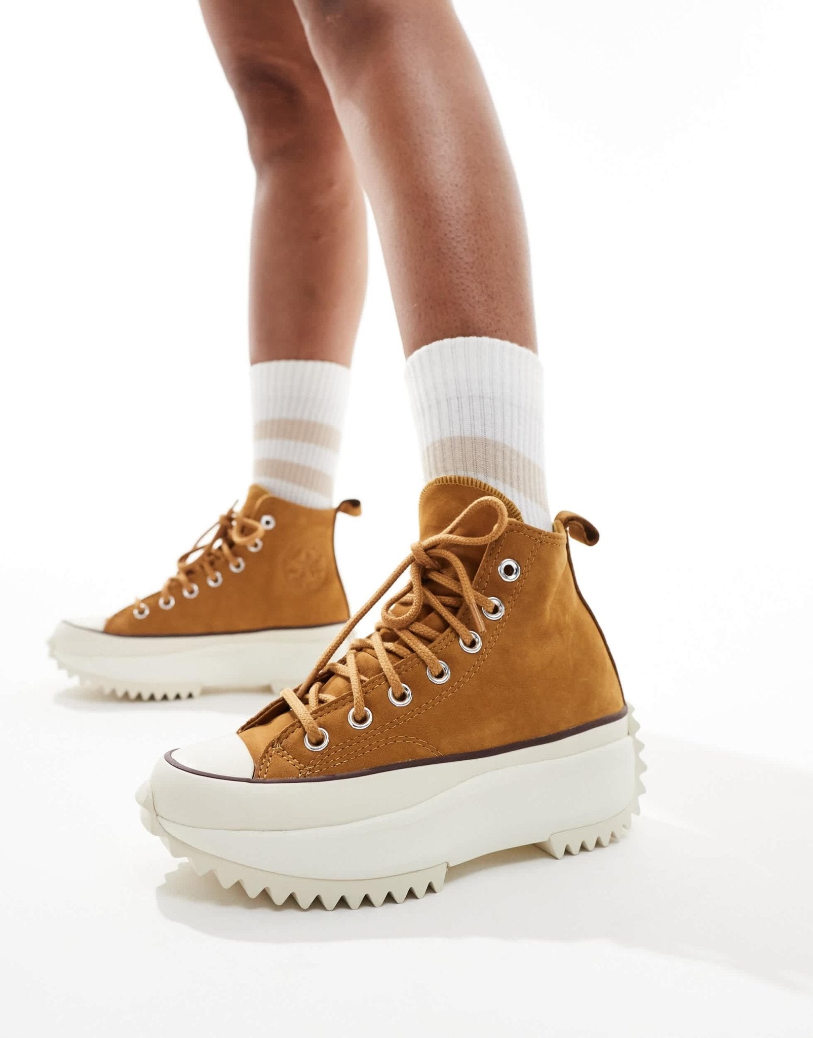 Converse Run Star Hike Hi trainers in tan suede - ASOS Sample Sale EU Store