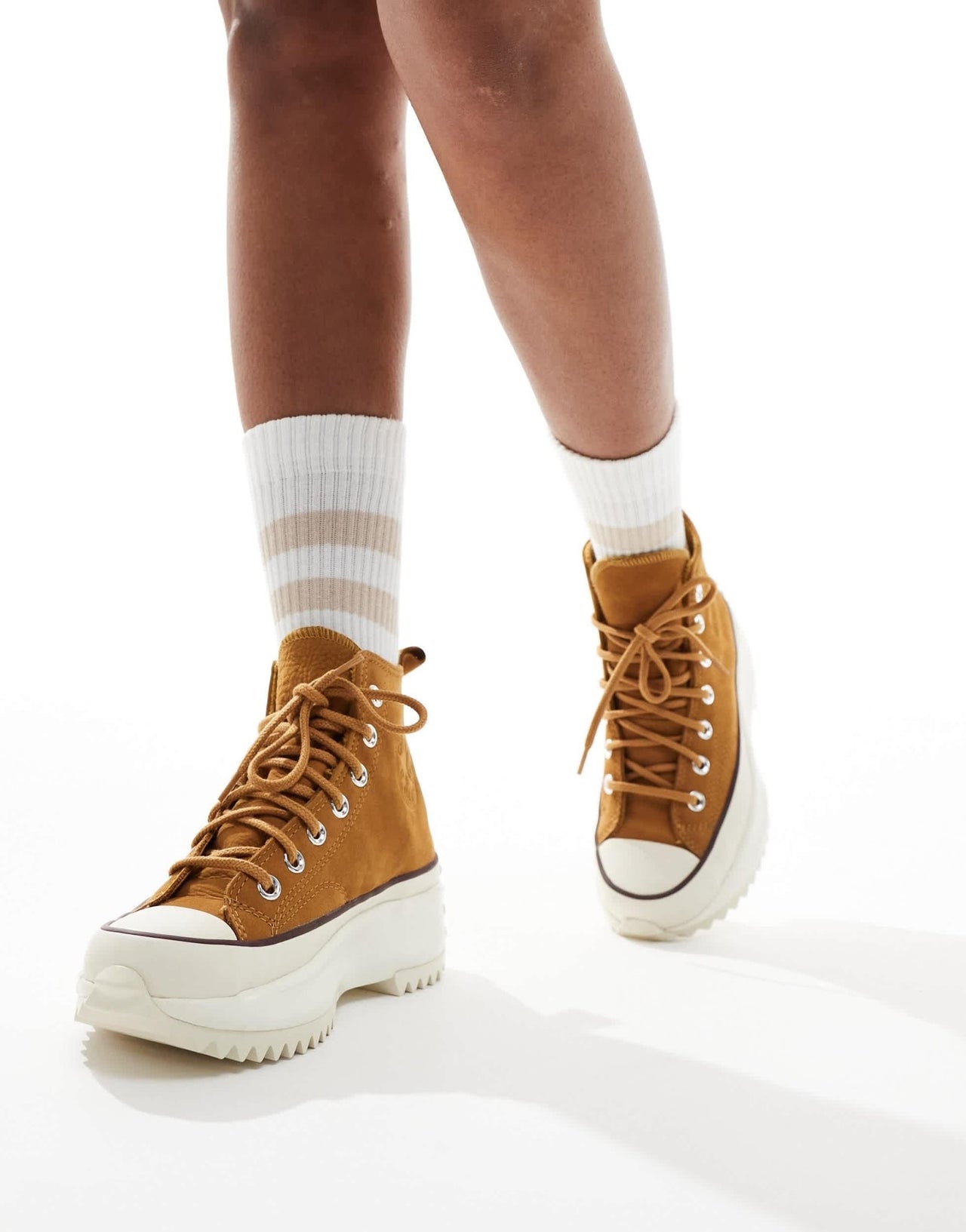 Converse Run Star Hike Hi trainers in tan suede - ASOS Sample Sale EU Store
