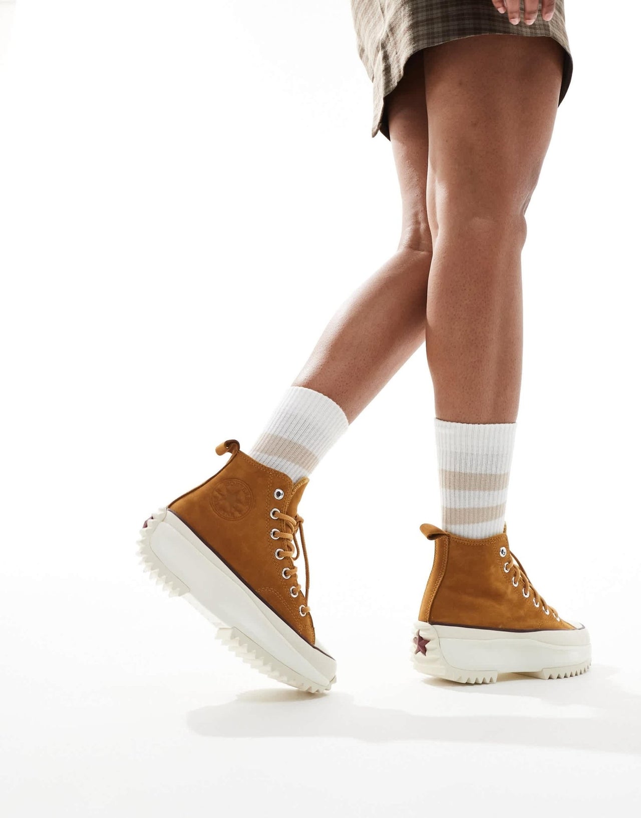 Converse Run Star Hike Hi trainers in tan suede - ASOS Sample Sale EU Store