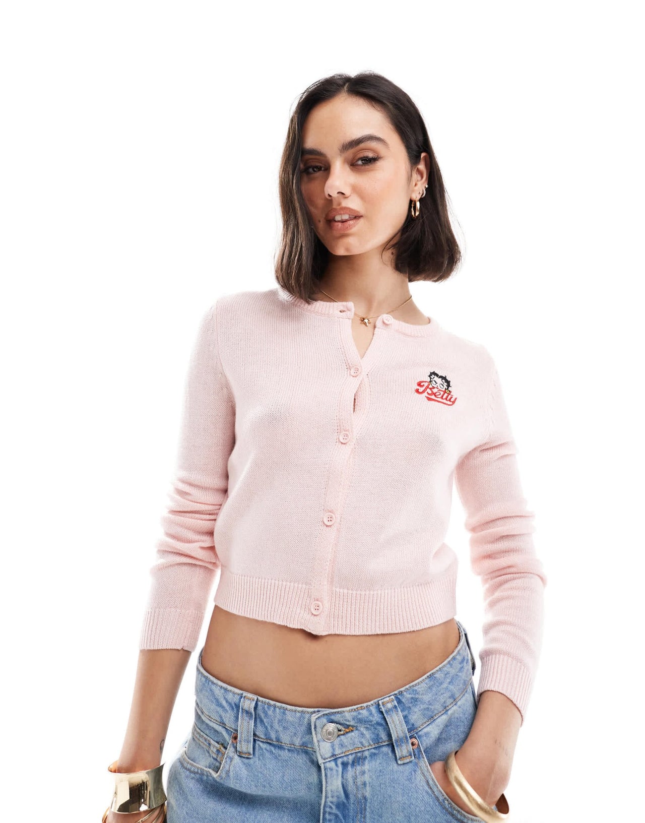 Cotton On Betty Boop fitted cable knit cardigan - ASOS Sample Sale EU Store