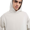 Felpa con cappuccio box fit in cotone di Cotton On color osso