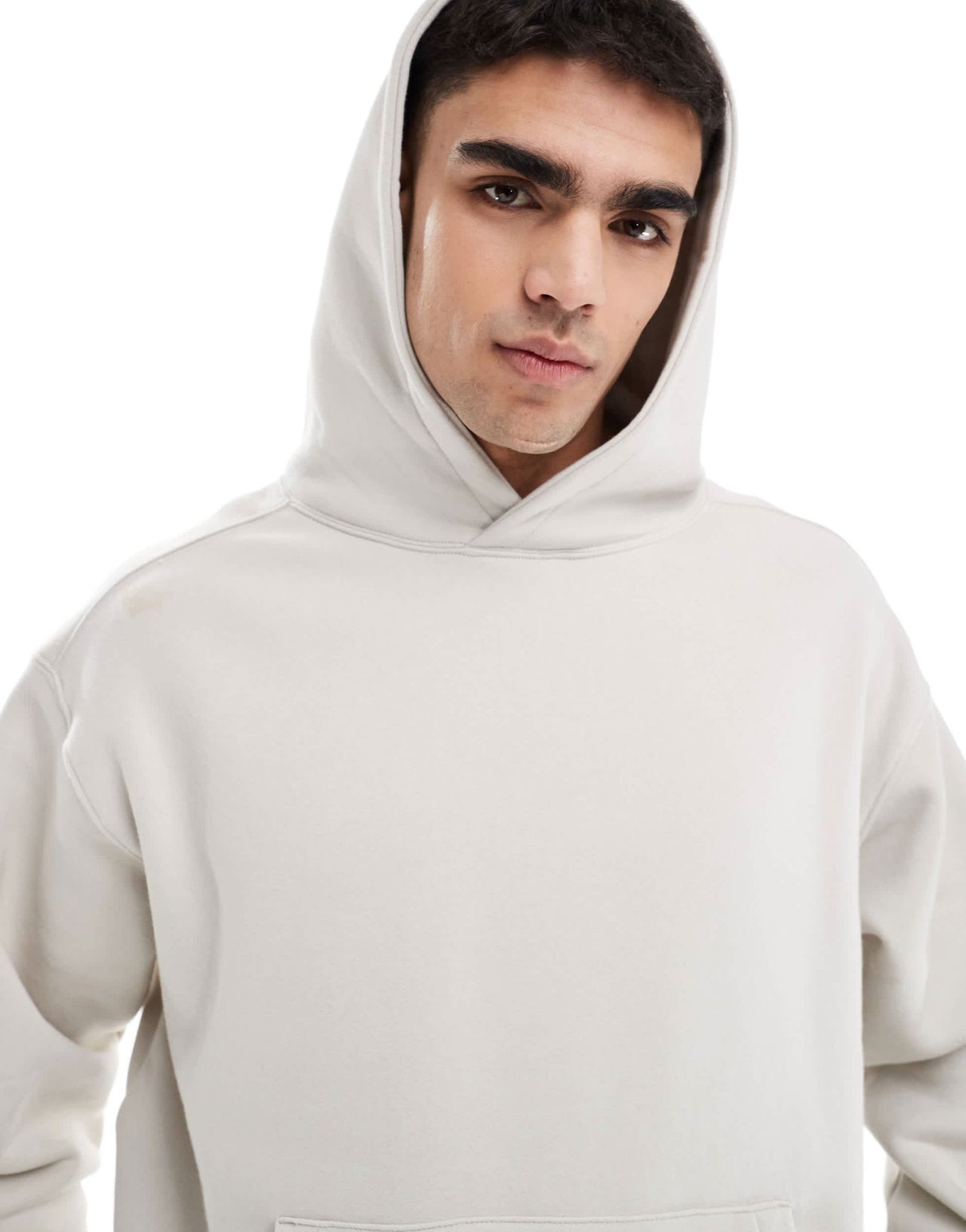 Cotton On box fit crew hoodie in bone - ASOS Sample Sale EU Store