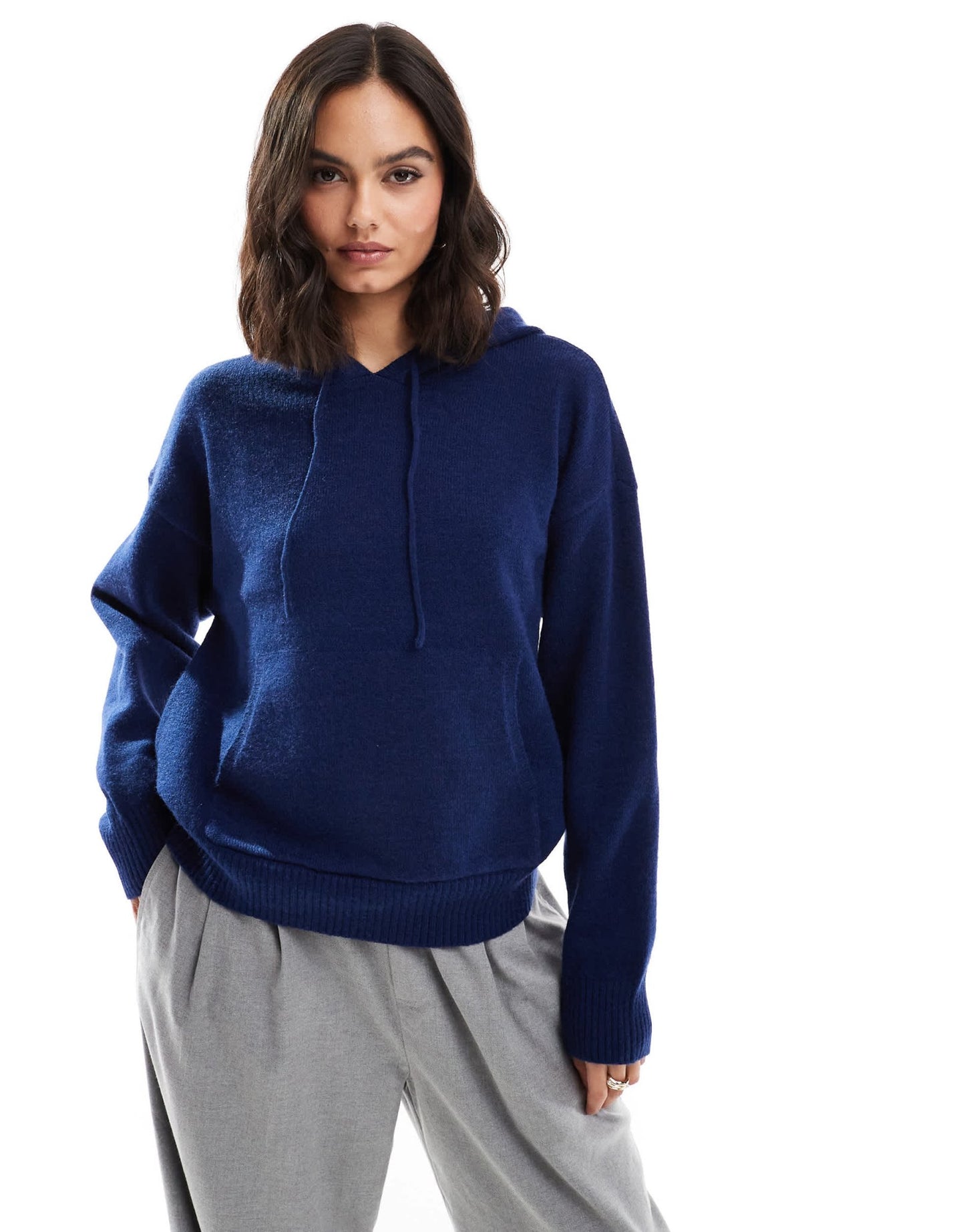 Cotton On knitted premium hoodie in blue - ASOS Sample Sale EU Store