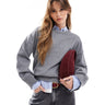 Jersey de cuello redondo Cotton On lux en gris jaspeado