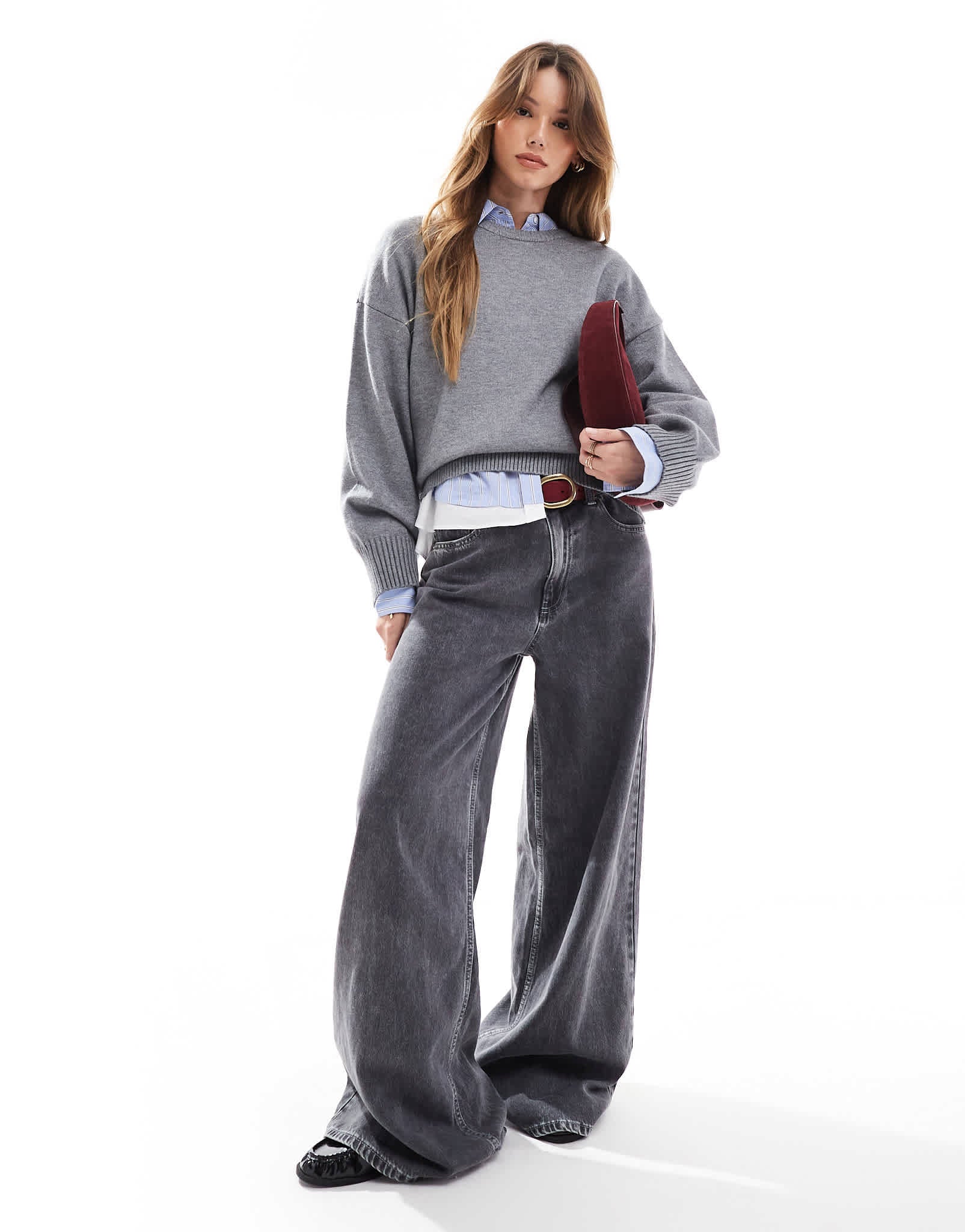 Cotton On lux crew sweater in grey marle - ASOS Sample Sale EU Store