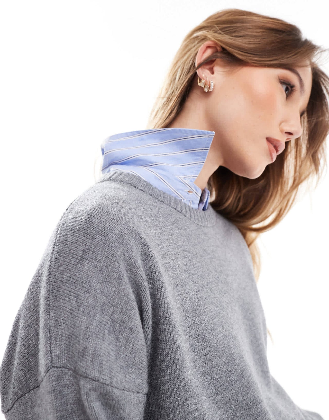 Cotton On lux crew sweater in grey marle - ASOS Sample Sale EU Store