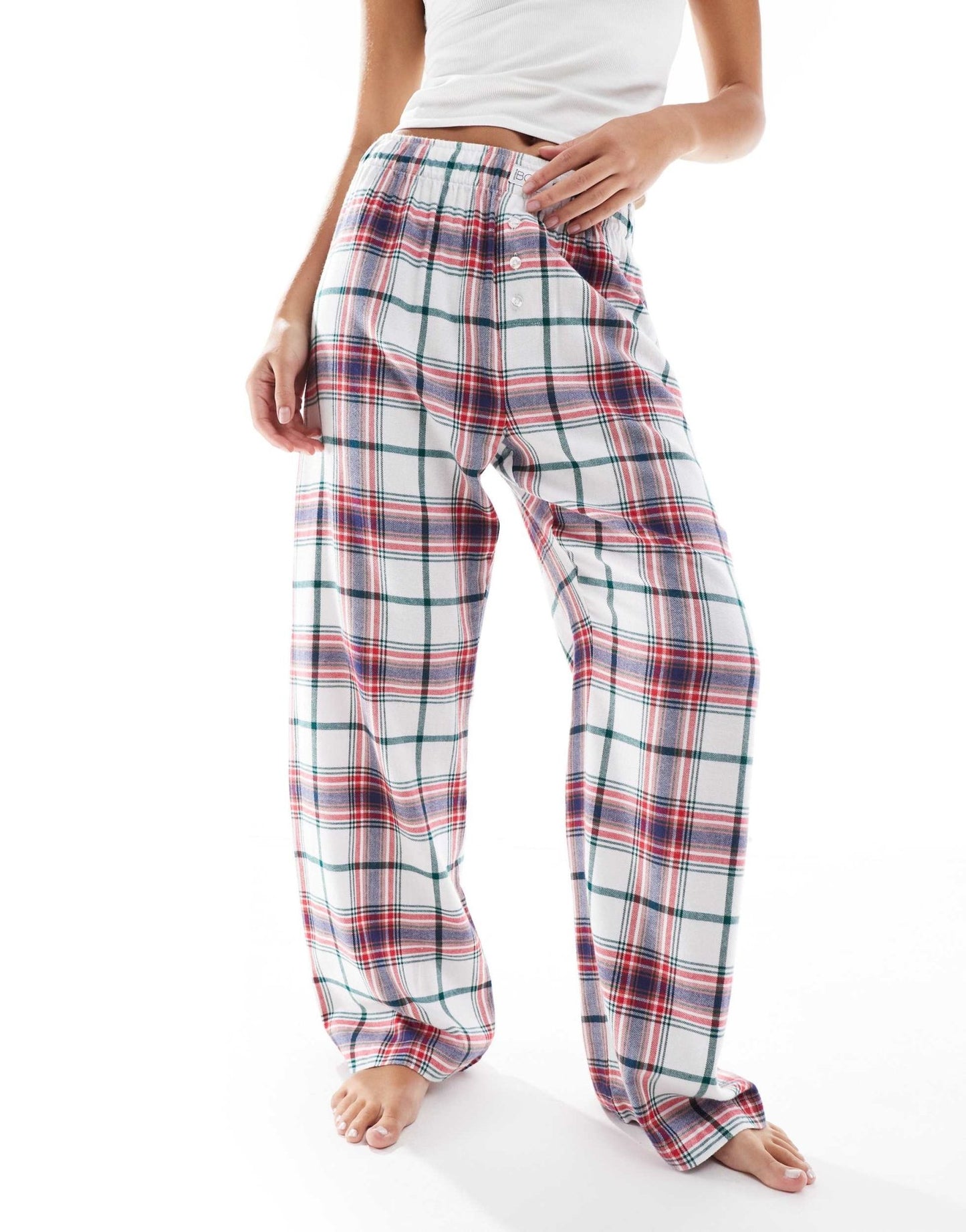 Cotton On relaxed flannel pyjama bottoms in red black check - ASOS Sample Sale EU Store