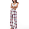Pantaloni pigiama larghi in flanella Cotton On a quadri rossi e neri