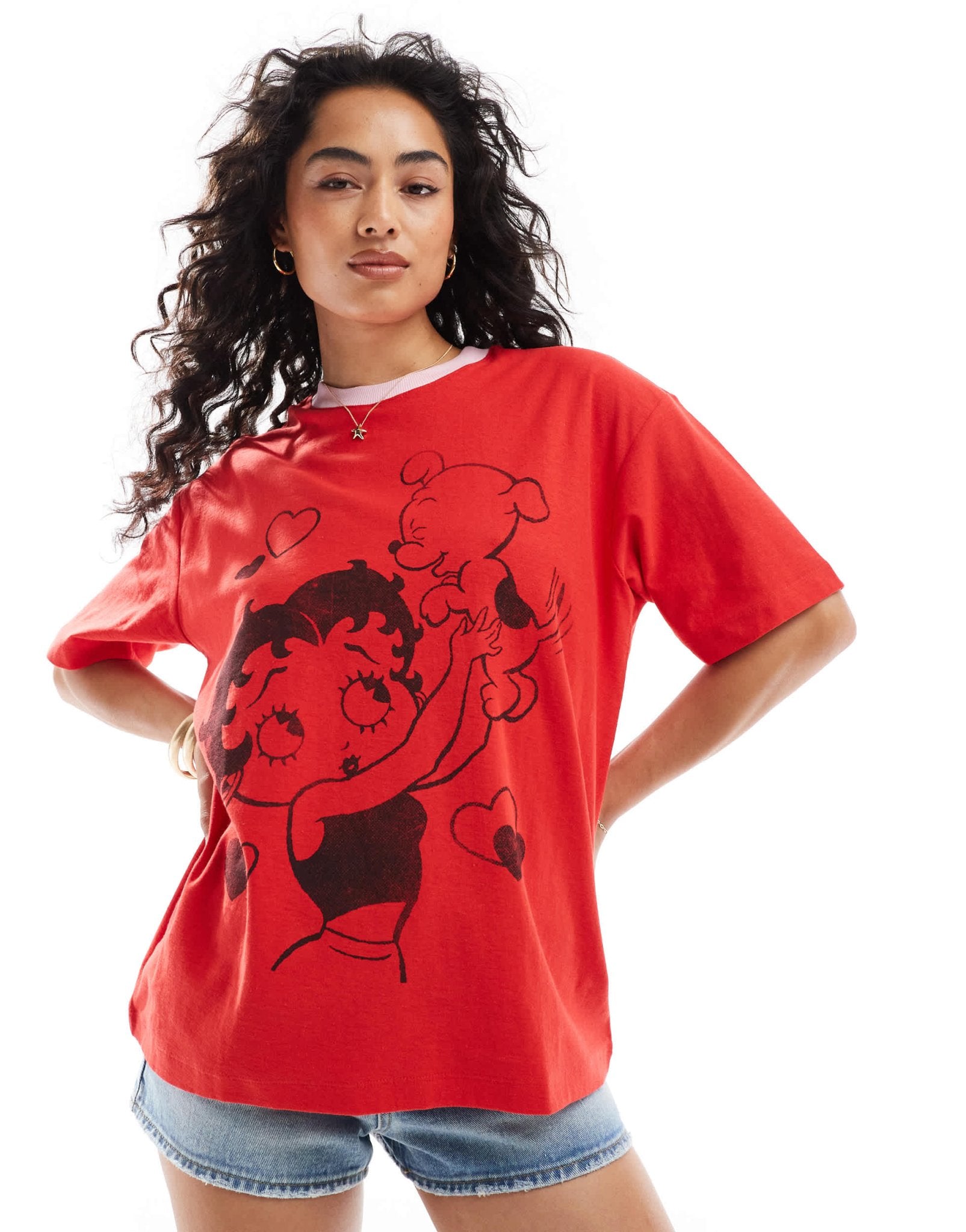 Cotton On relaxed t-shirt in red with Betty Boop graphic - ASOS Sample Sale EU Store