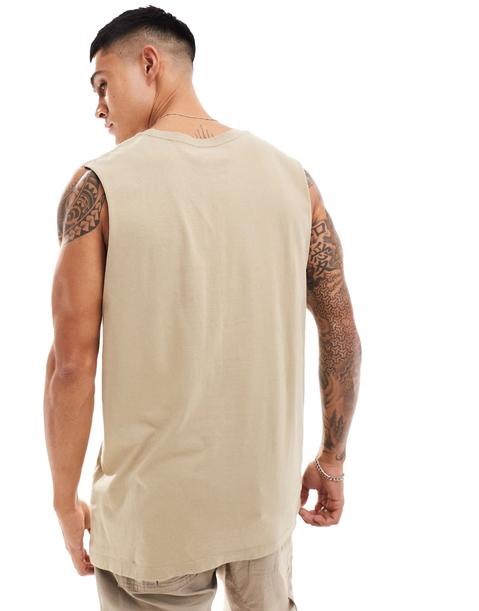 Cotton On relaxed vest in stone - ASOS Sample Sale EU Store