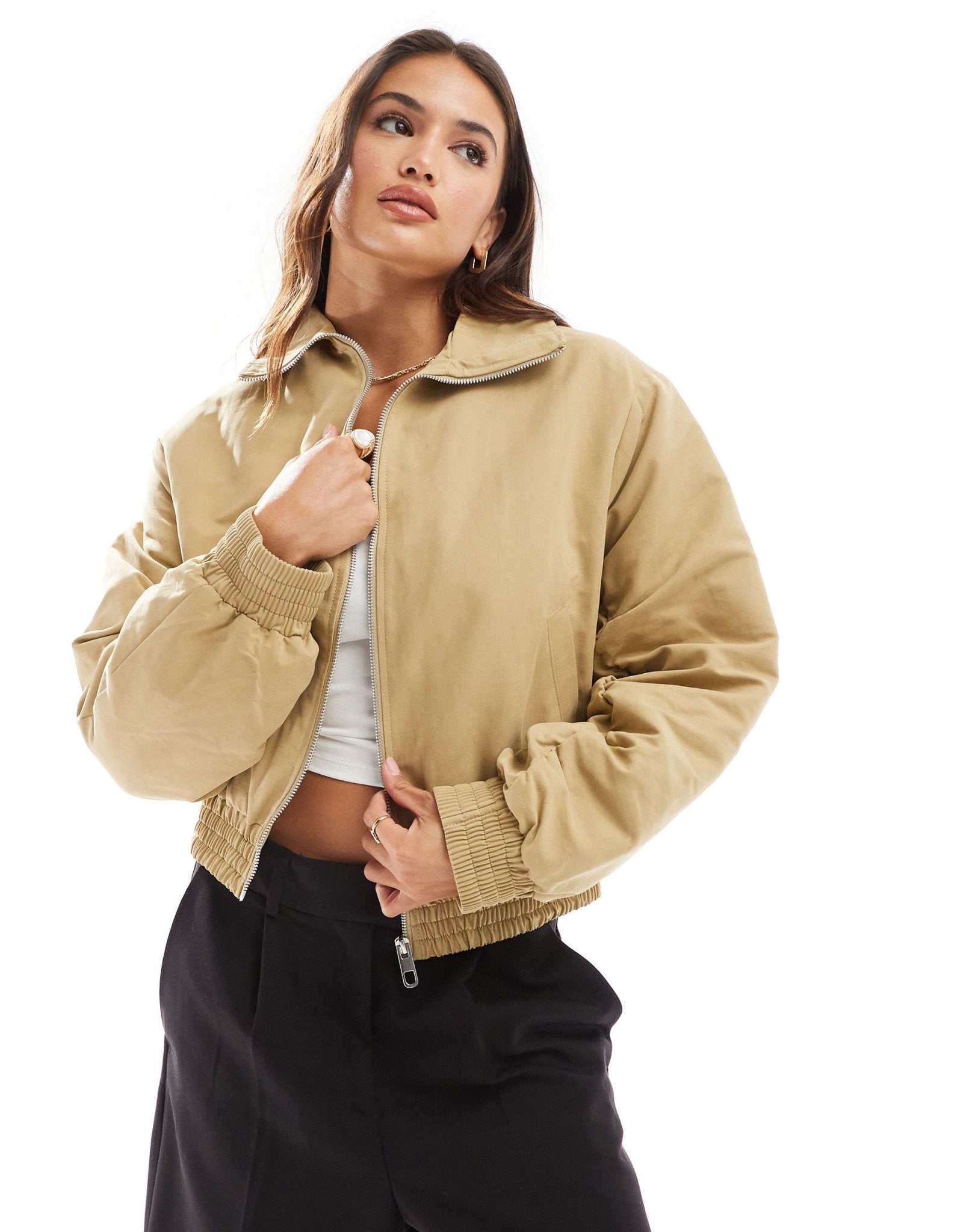 Cotton On scout collared barn jacket in sandstone - ASOS Sample Sale EU Store