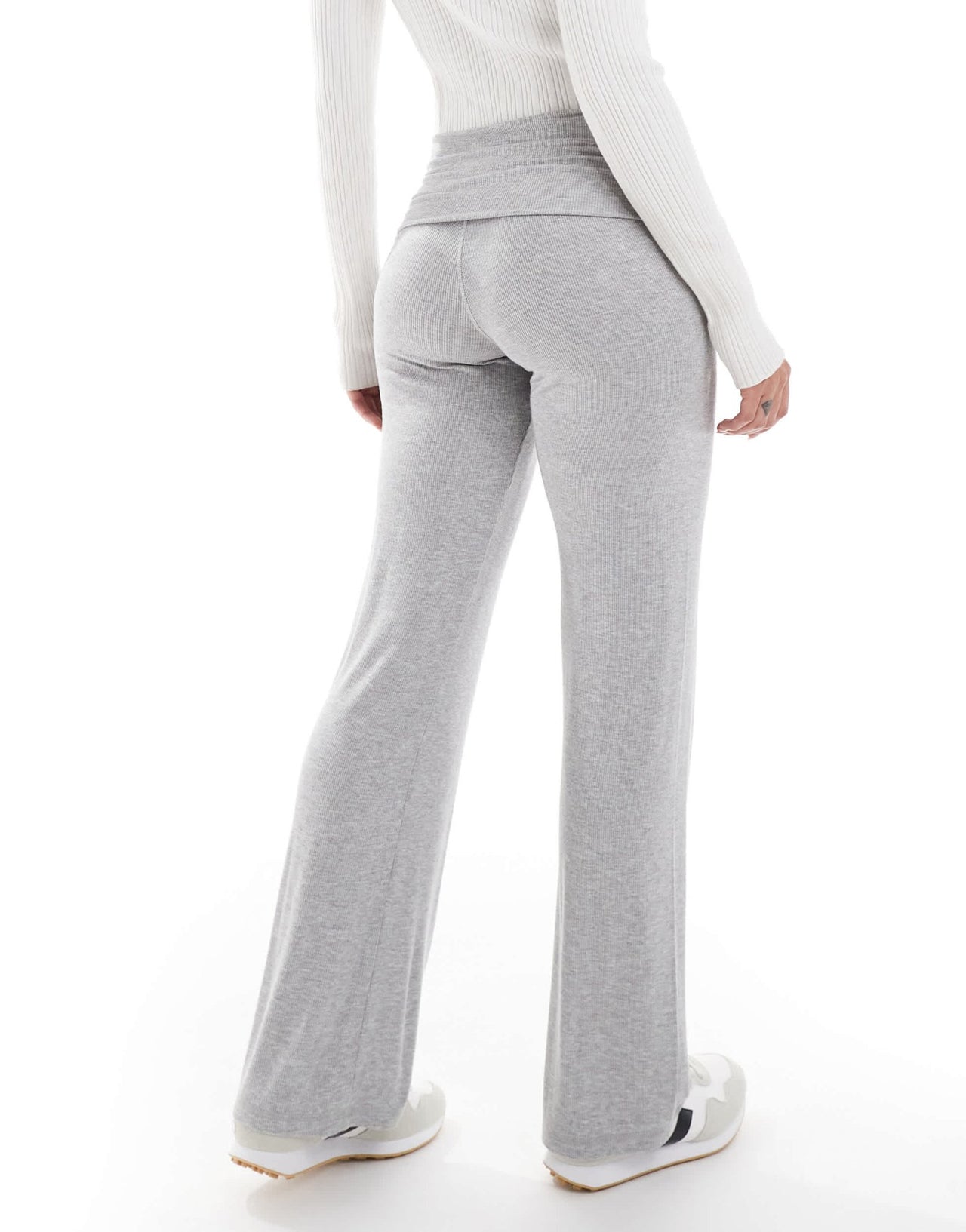 Cotton On sleep recovery roll waist pant in grey marle rib - ASOS Sample Sale EU Store