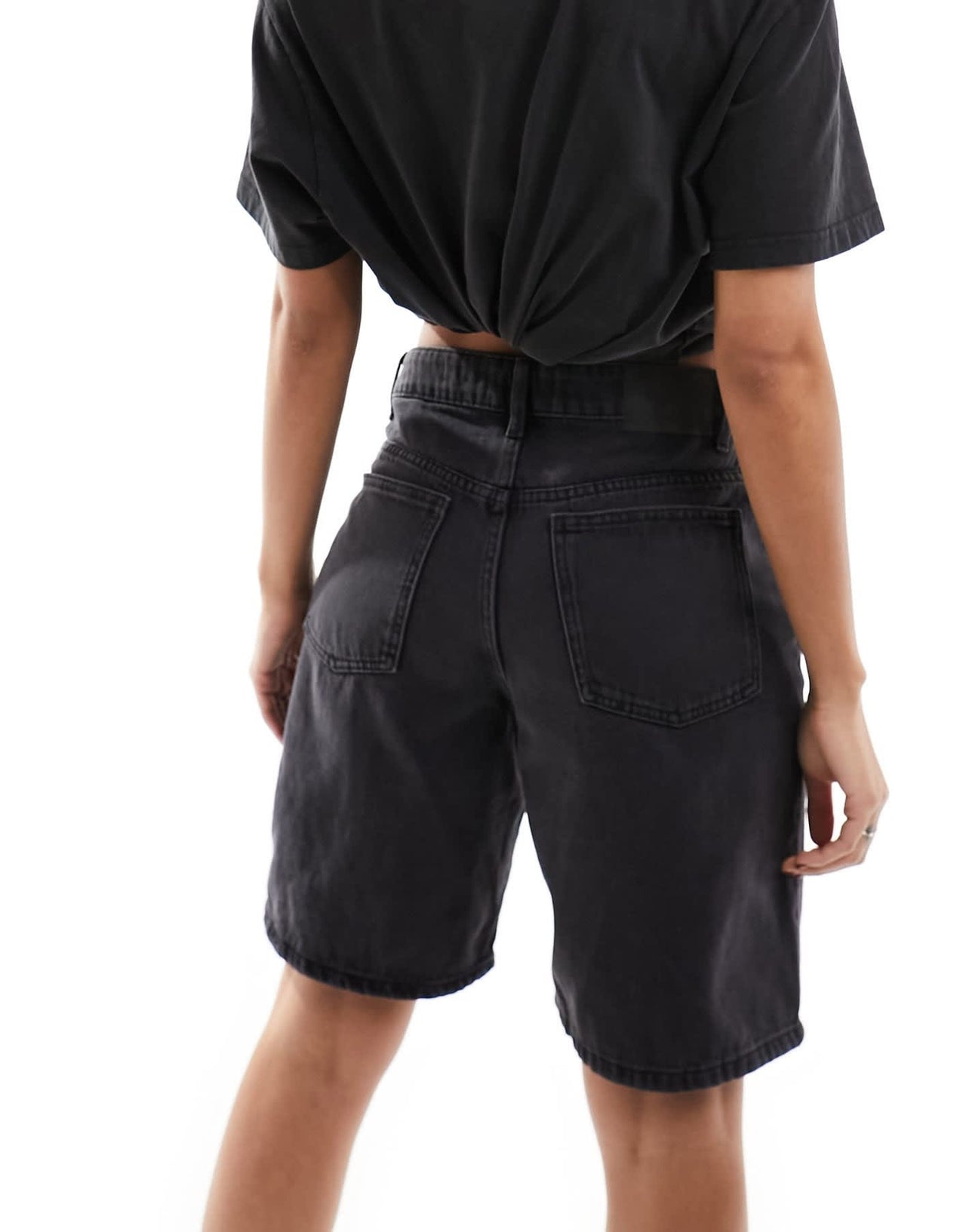 Cotton On super baggy denim longline shorts in graphite - ASOS Sample Sale EU Store