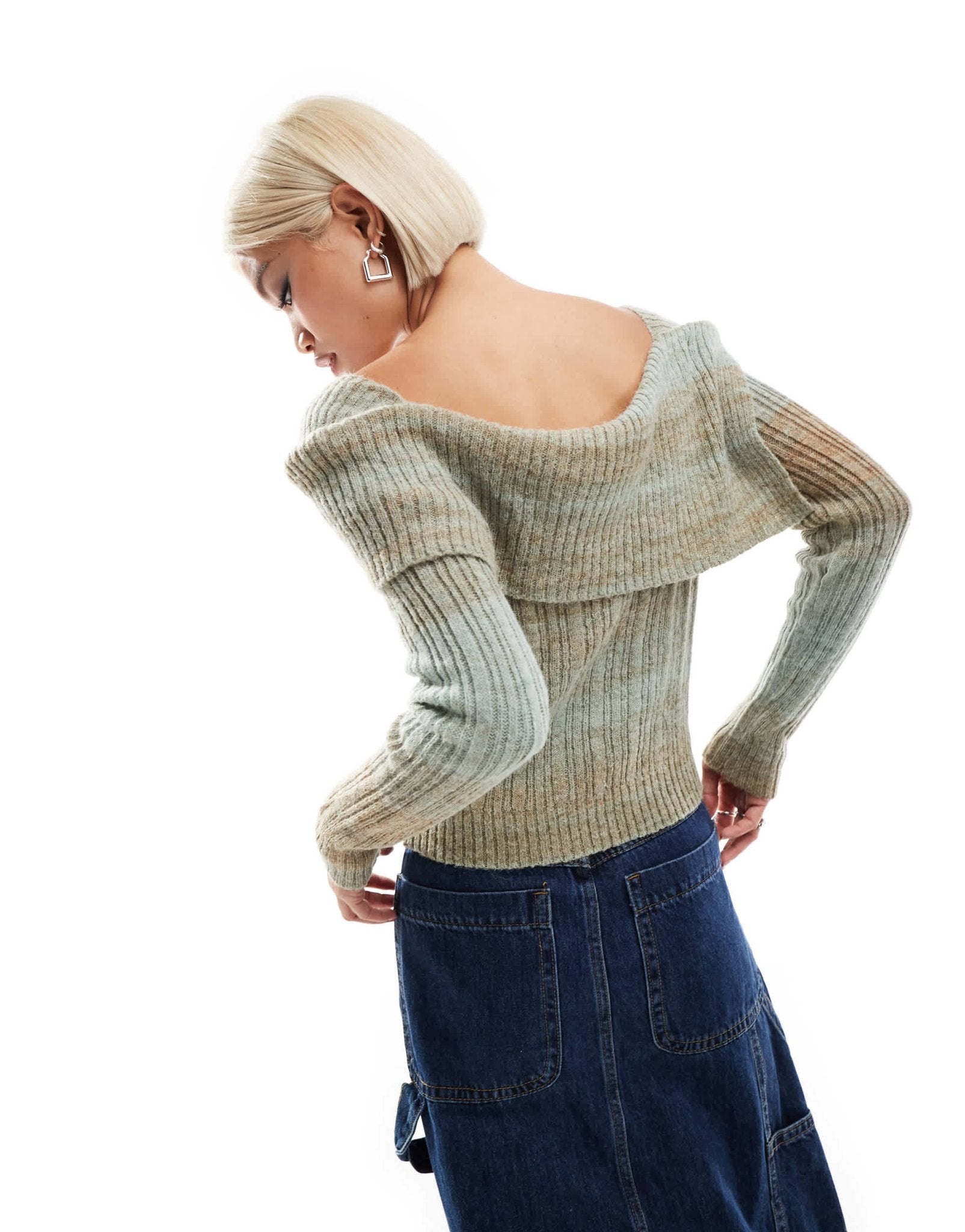 Daisy Street off shoulder space knit jumper - ASOS Sample Sale EU Store
