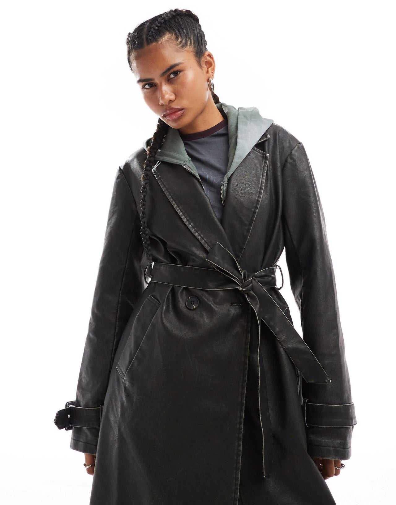 Daisy Street soft PU washed trenchcoat - ASOS Sample Sale EU Store