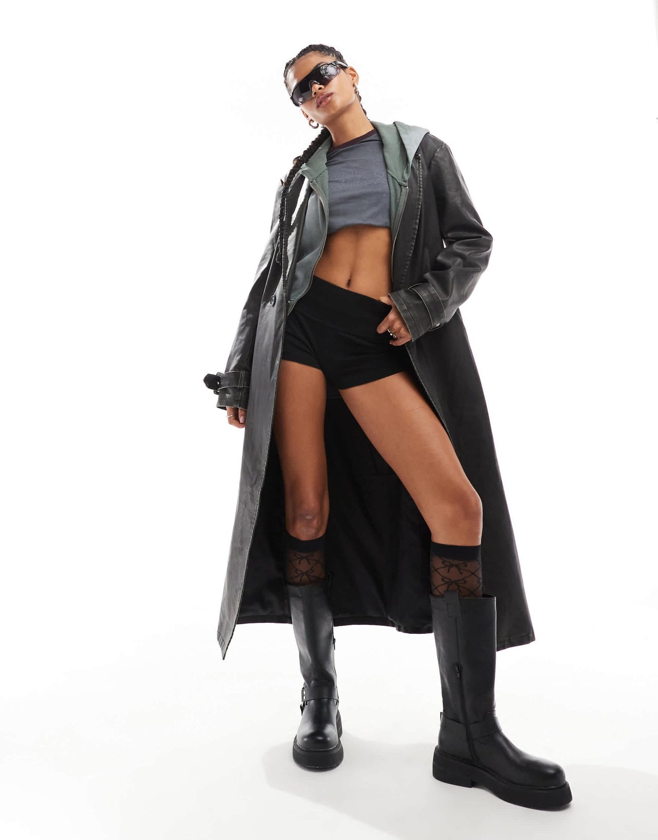 Daisy Street soft PU washed trenchcoat - ASOS Sample Sale EU Store
