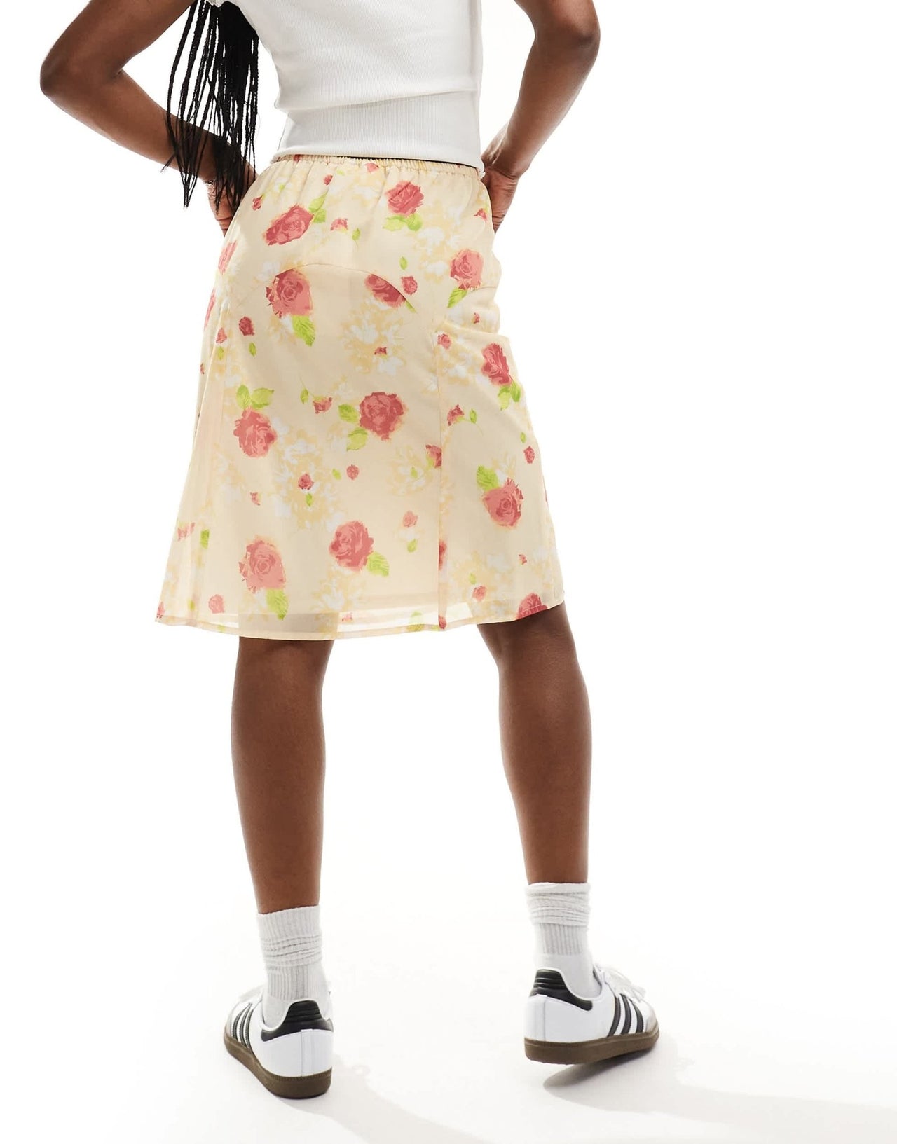 Daisy Street vintage rose print awkward length skirt in multi - ASOS Sample Sale EU Store