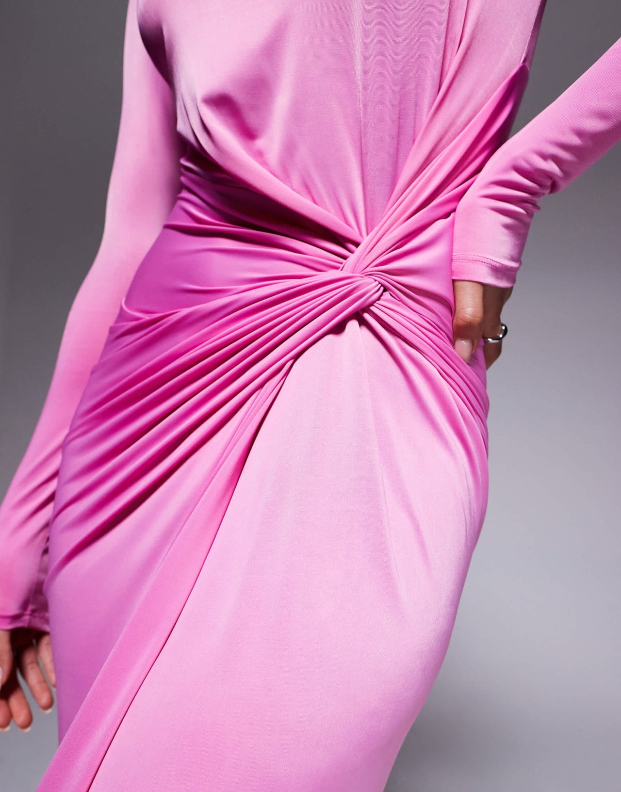 Daska exclusive high neck maxi dress in pink - ASOS Sample Sale EU Store