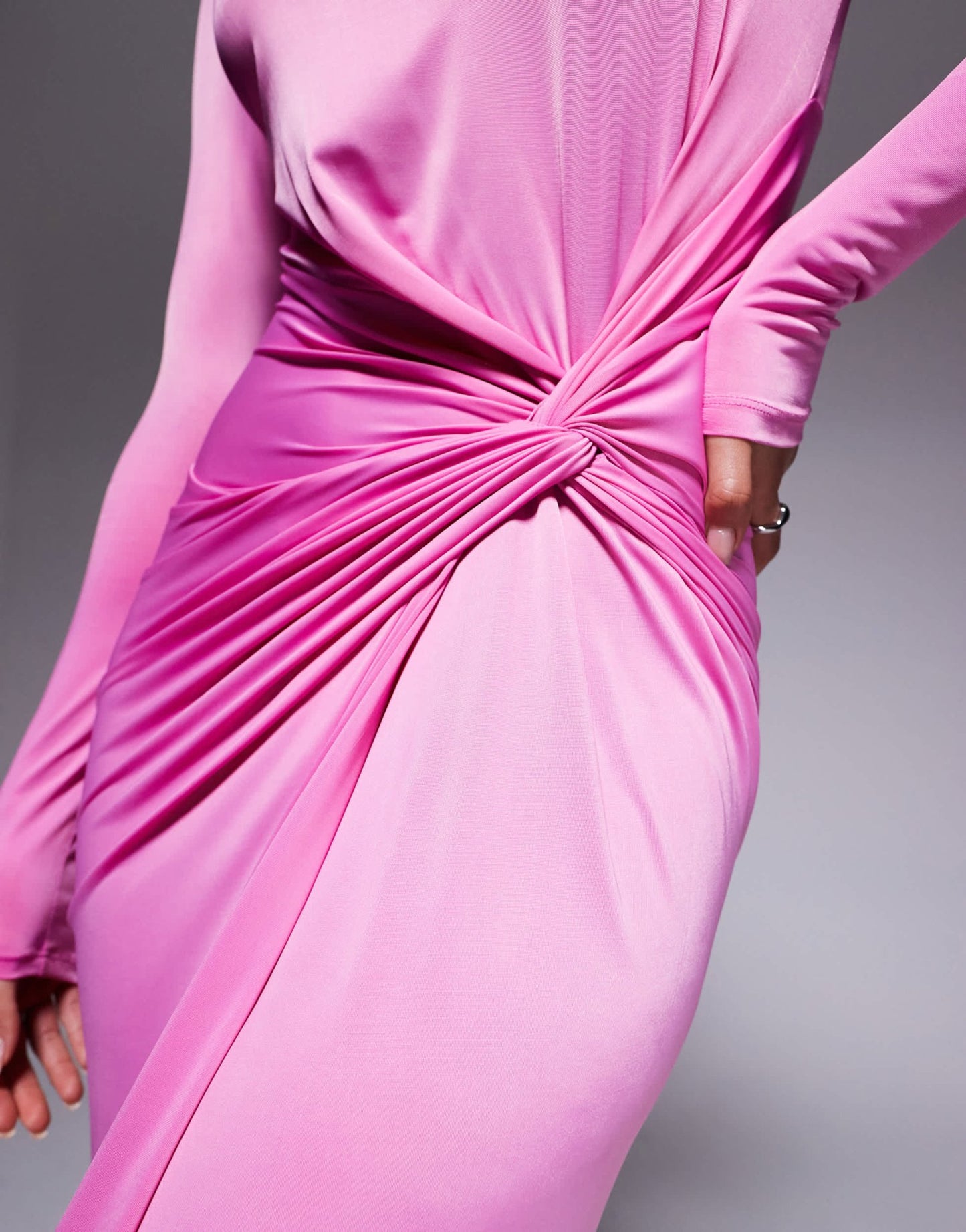 Daska exclusive high neck maxi dress in pink - ASOS Sample Sale EU Store