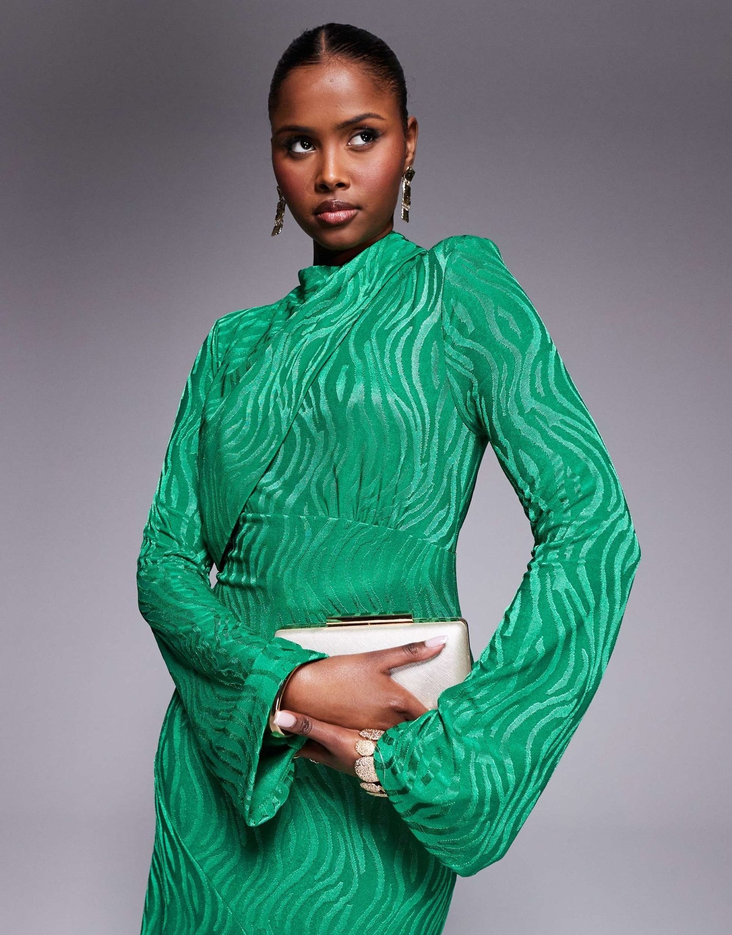 Daska high neck maxi dress in bright green - ASOS Sample Sale EU Store