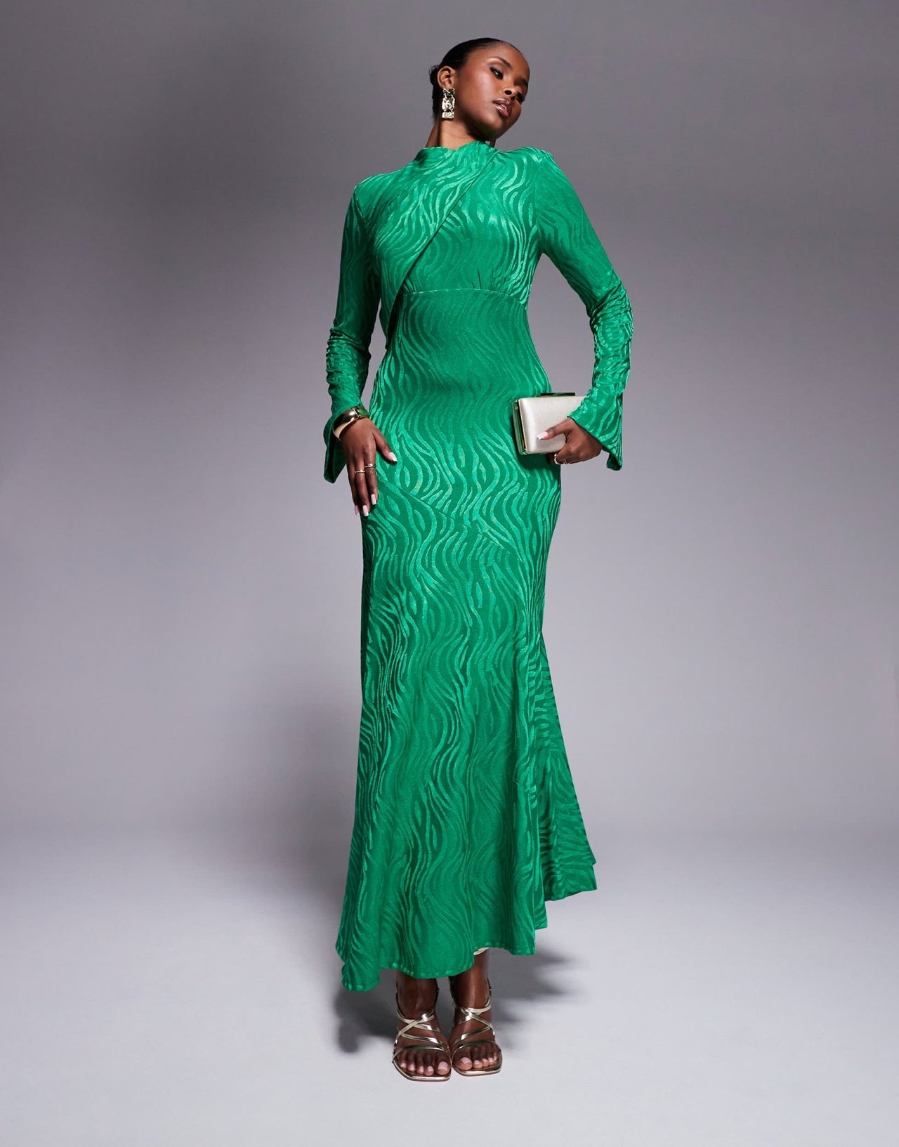 Daska high neck maxi dress in bright green - ASOS Sample Sale EU Store