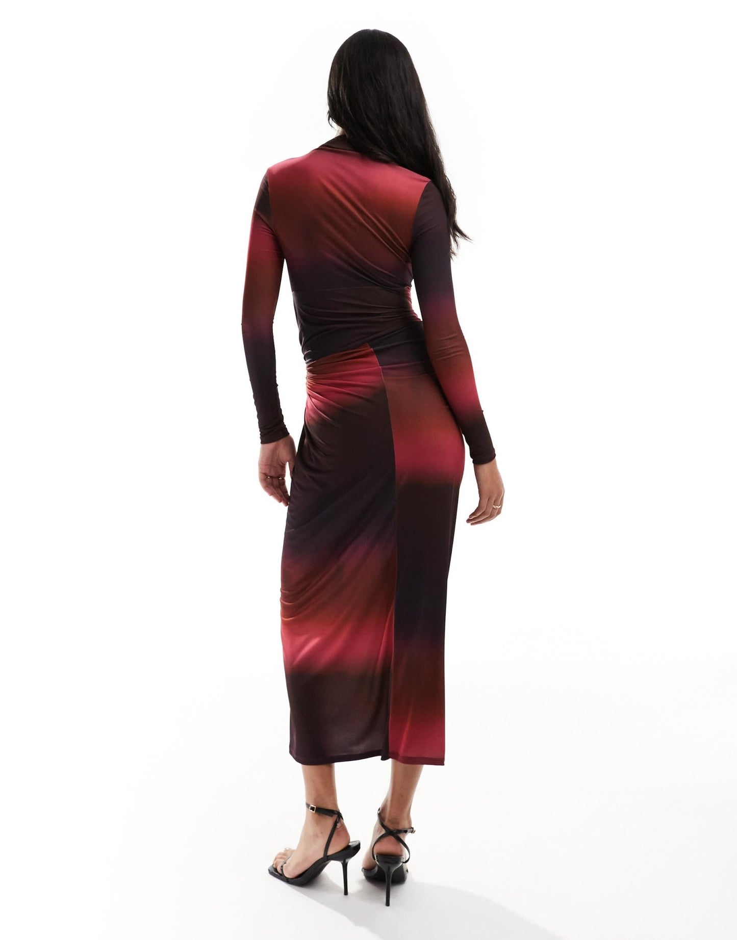Daska high neck maxi dress in dark ombre print - ASOS Sample Sale EU Store