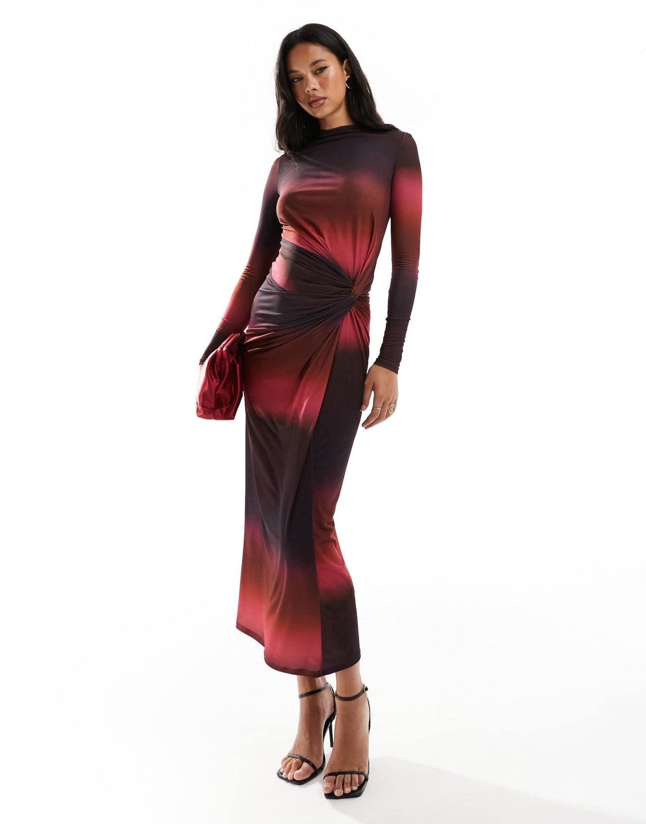 Daska high neck maxi dress in dark ombre print - ASOS Sample Sale EU Store