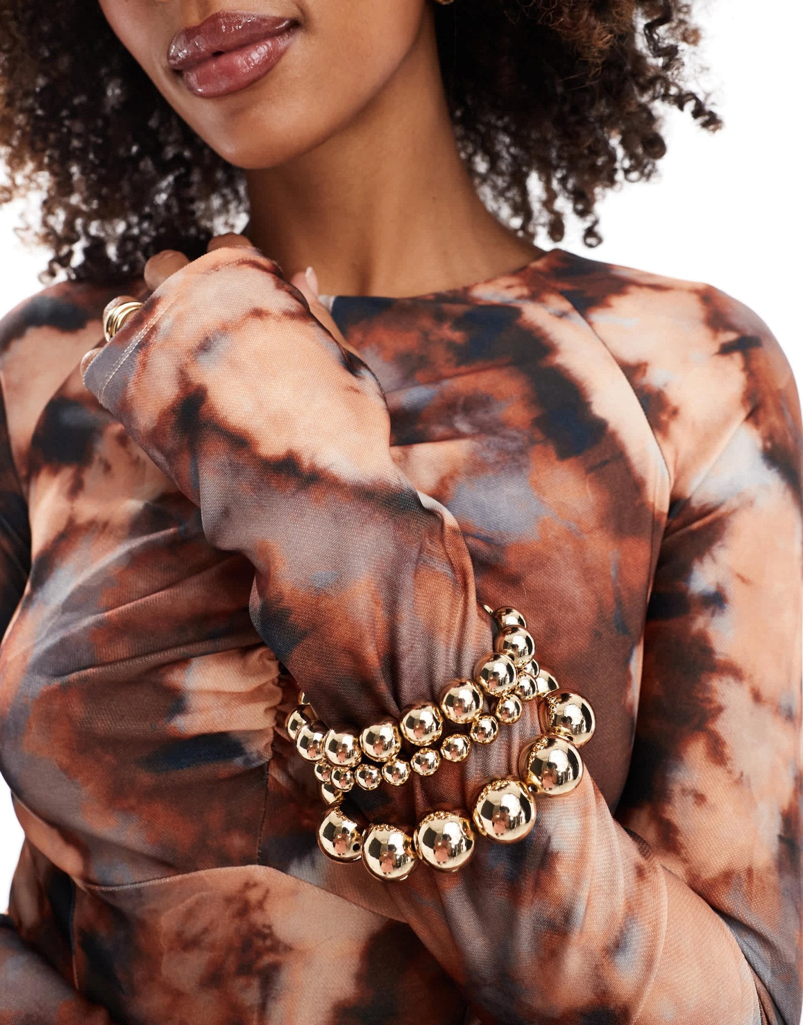 Daska jersey maxi dress with ruching detail in dark print - ASOS Sample Sale EU Store