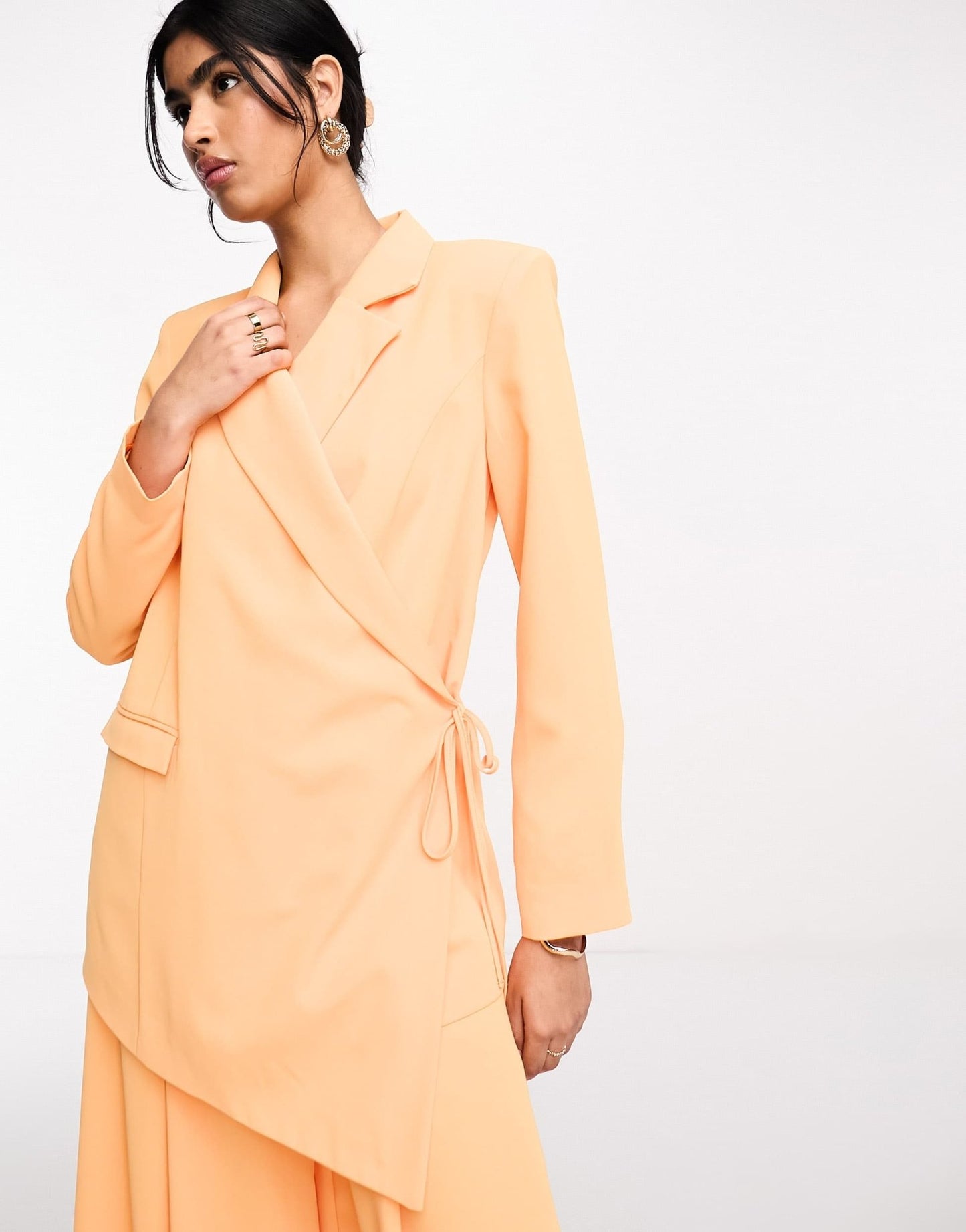 Daska wrap tie blazer co - ord in bright orange - ASOS Sample Sale EU Store