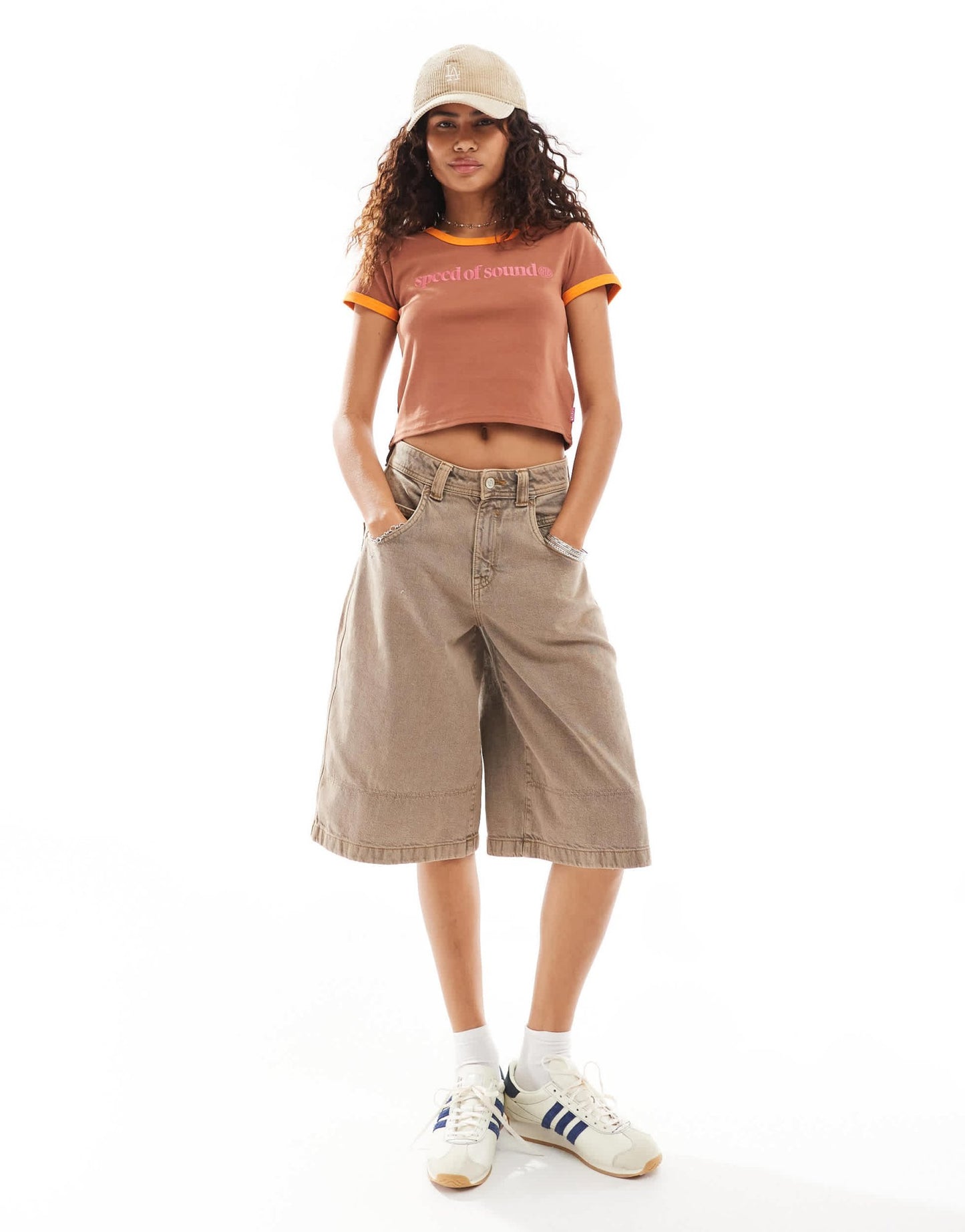 Deus Ex Machina X ASOS exclusive speed ringer baby t-shirt in brown - ASOS Sample Sale EU Store