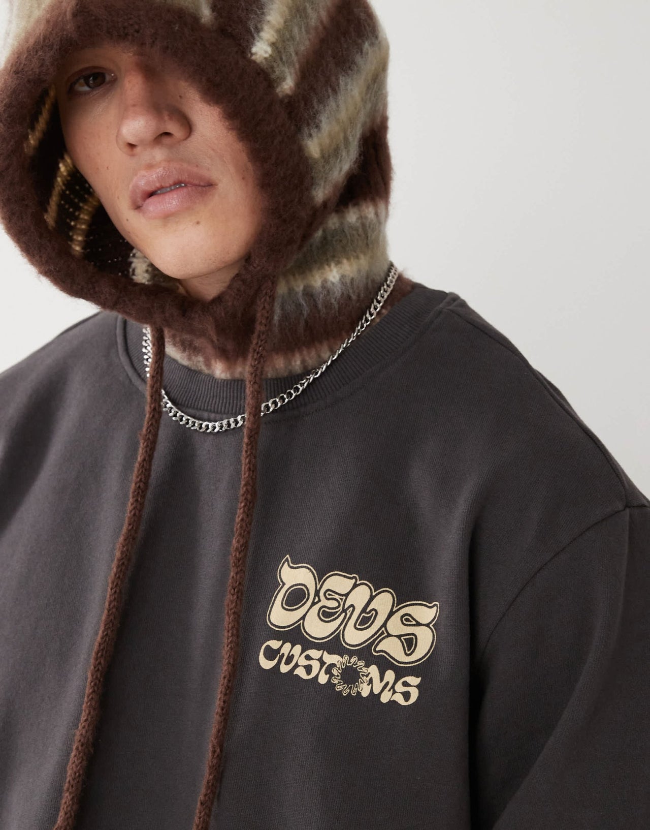 Deus Exx Machina rinse wash graphic sweatshirt in black - ASOS Sample Sale EU Store