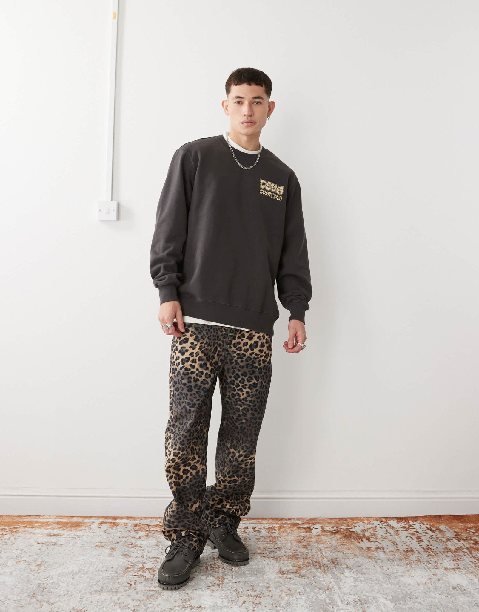 Deus Exx Machina rinse wash graphic sweatshirt in black - ASOS Sample Sale EU Store