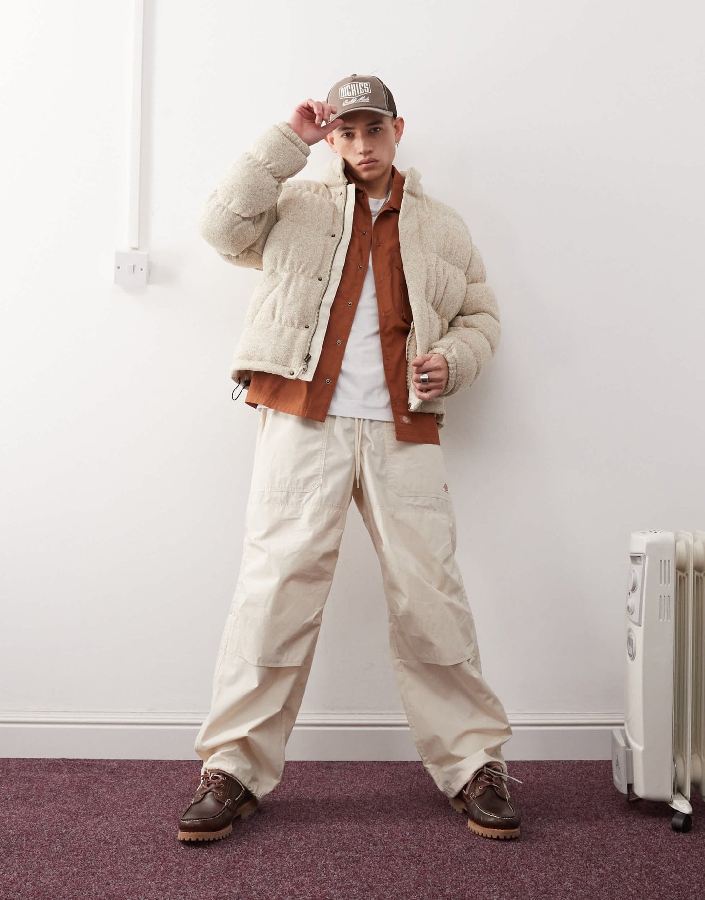 Dickies Baker puffer coat in off white - ASOS Sample Sale EU Store